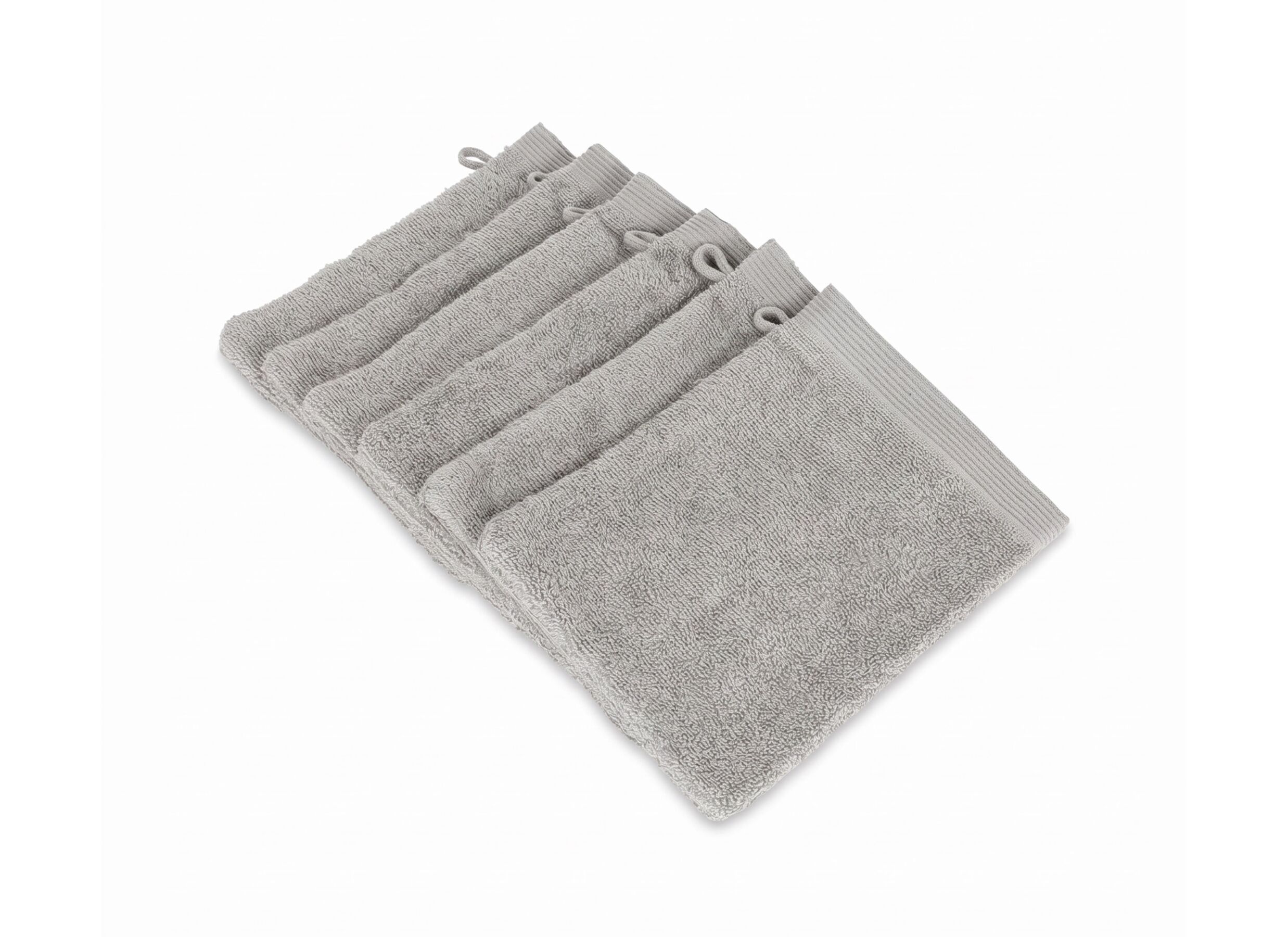 Aperçu - Gant de toilette Flora 16x22cm - coton - gris
