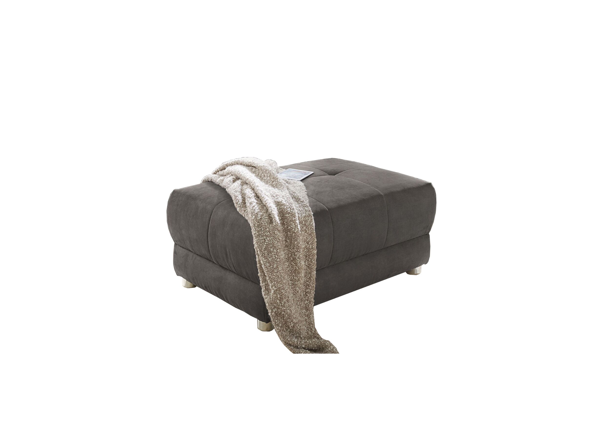 Repose-pieds La Spezia 107x73cm tissu brun - Repose-pieds La Spezia 107x73cm tissu brun