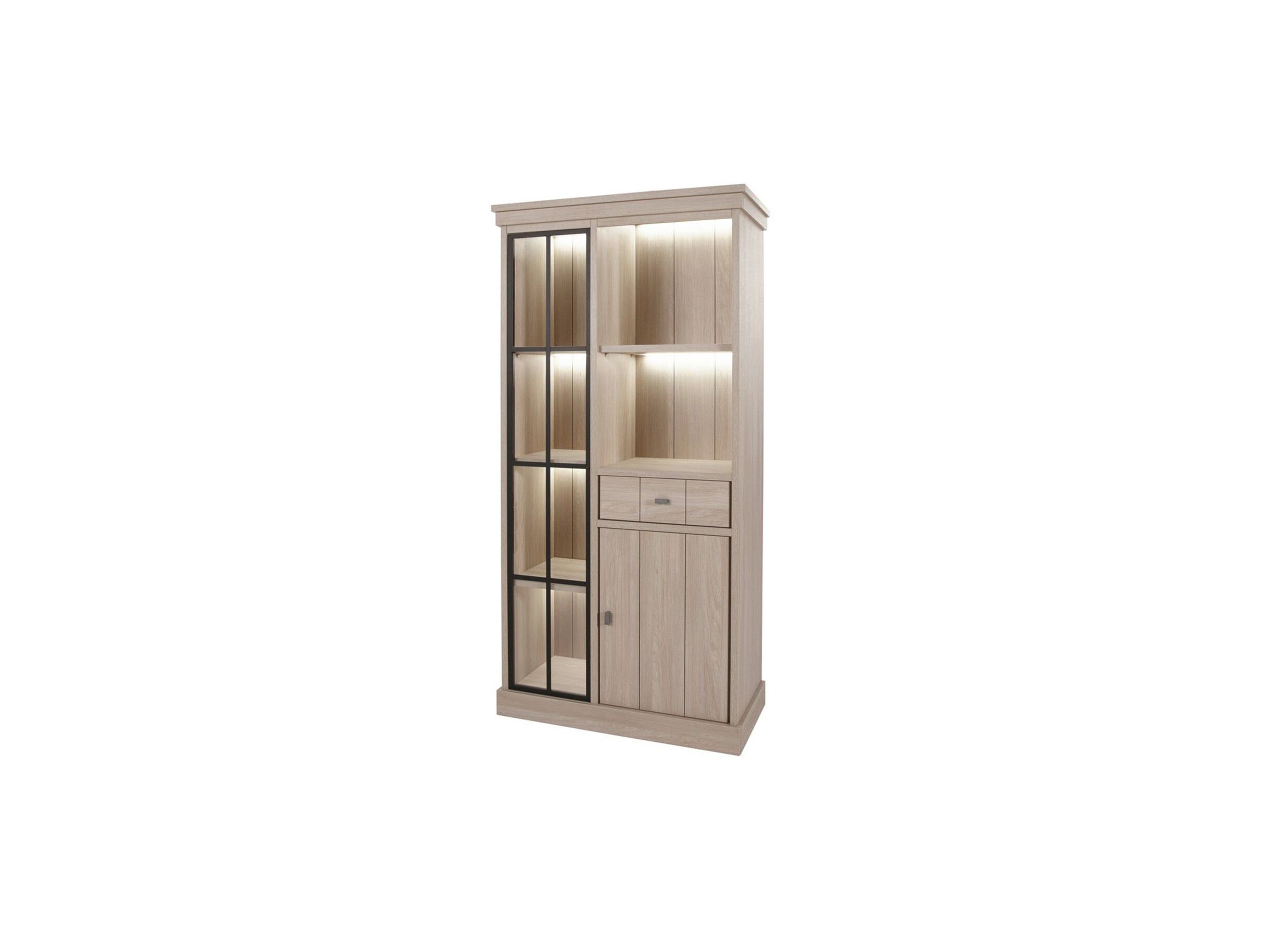 Vitrinekast 104cm - decor - beige - Vitrinekast 104cm - decor - beige