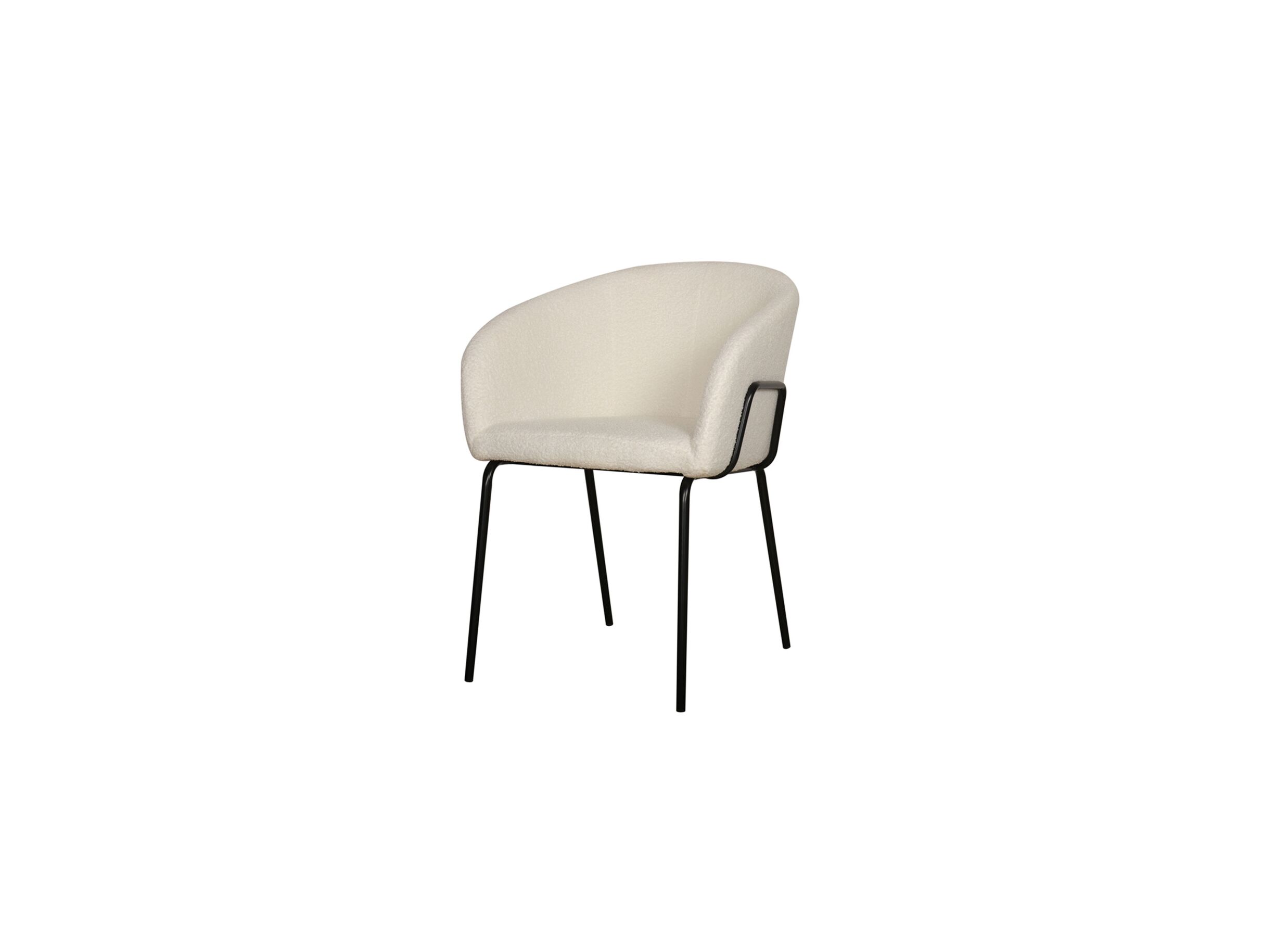 Plus Important - Chaise Nimbus 59x61x77cm - bouclé - blanc
