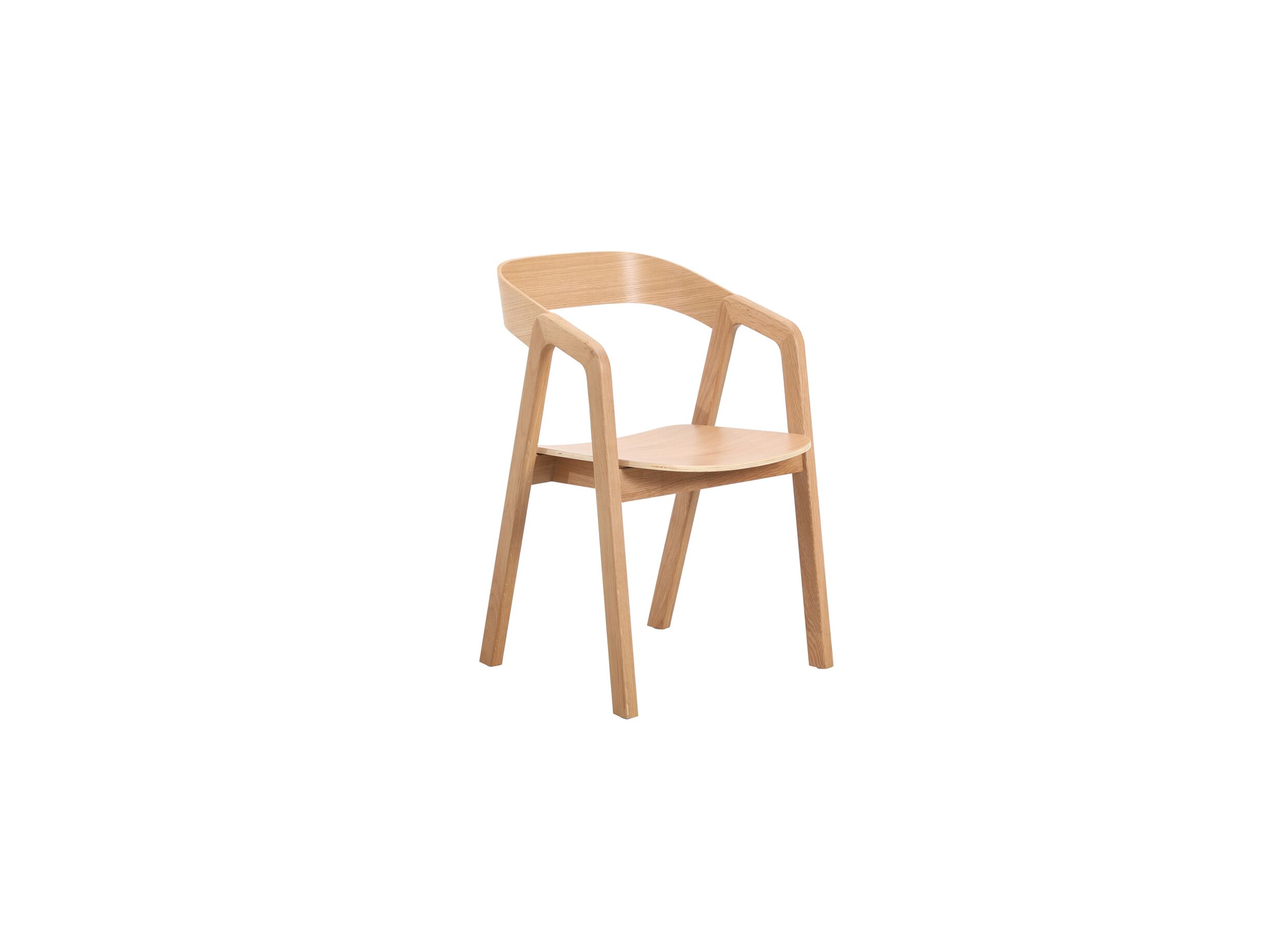 Stoel Pearson 50x54x80cm - eik fineer multiplex - naturel - Chaise Pearson 50x54x80cm - placage chêne contreplaqué - naturel