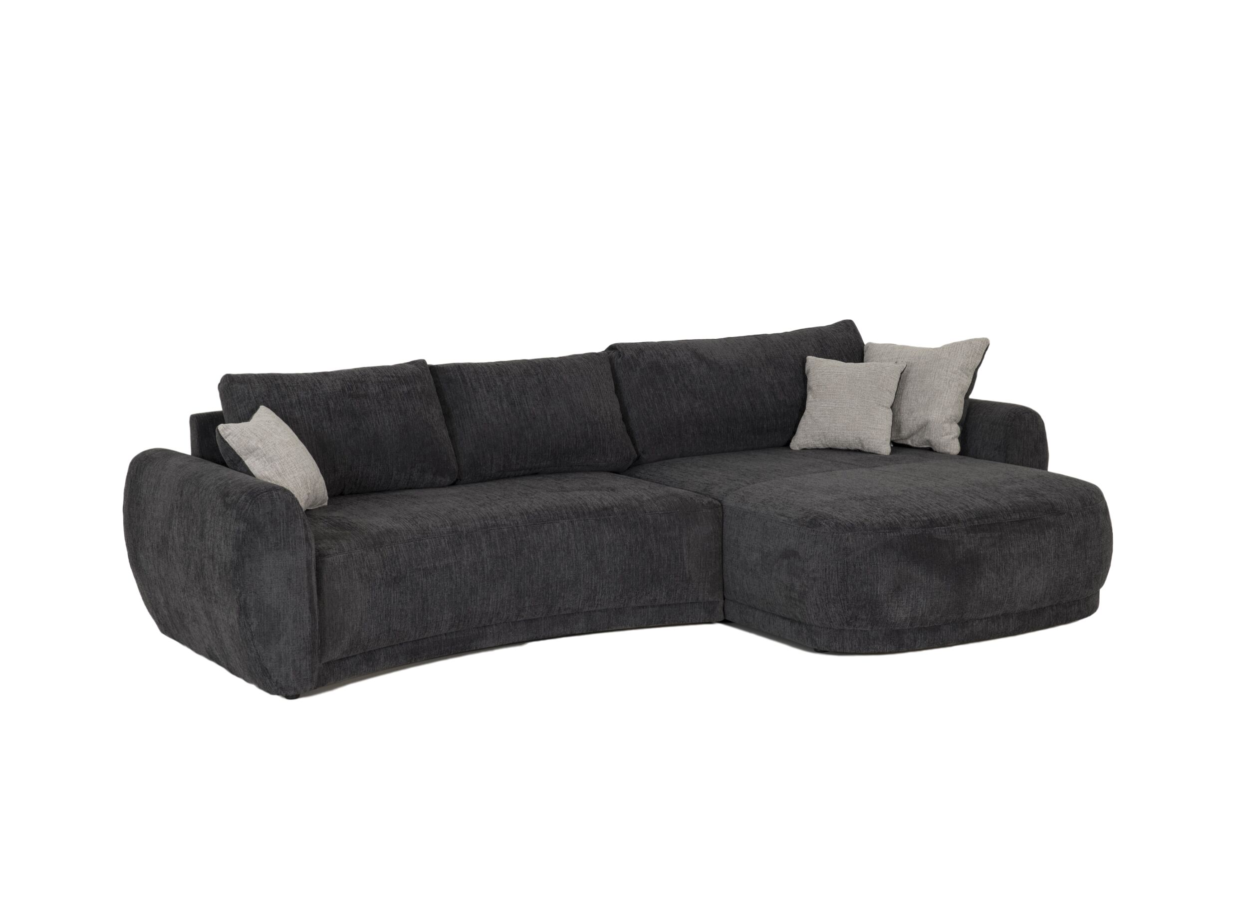 Canapé d'angle Laguna tissu gris foncé - Canapé d'angle Laguna 325x180cm - tissu - gris foncé