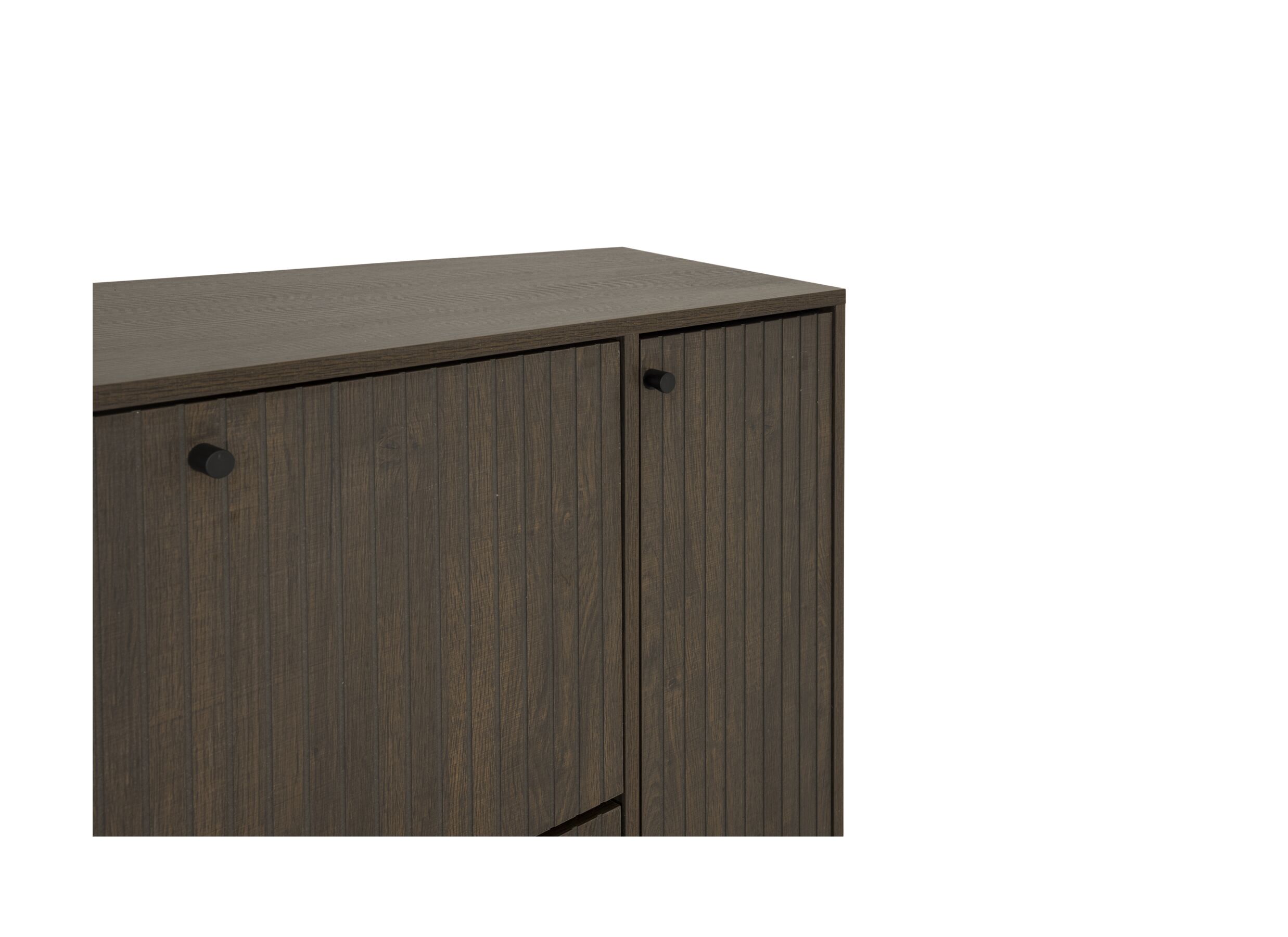 Detail - Armoire à chaussures Stripes 98,7x35x140,4cm - décor - smoked chêne