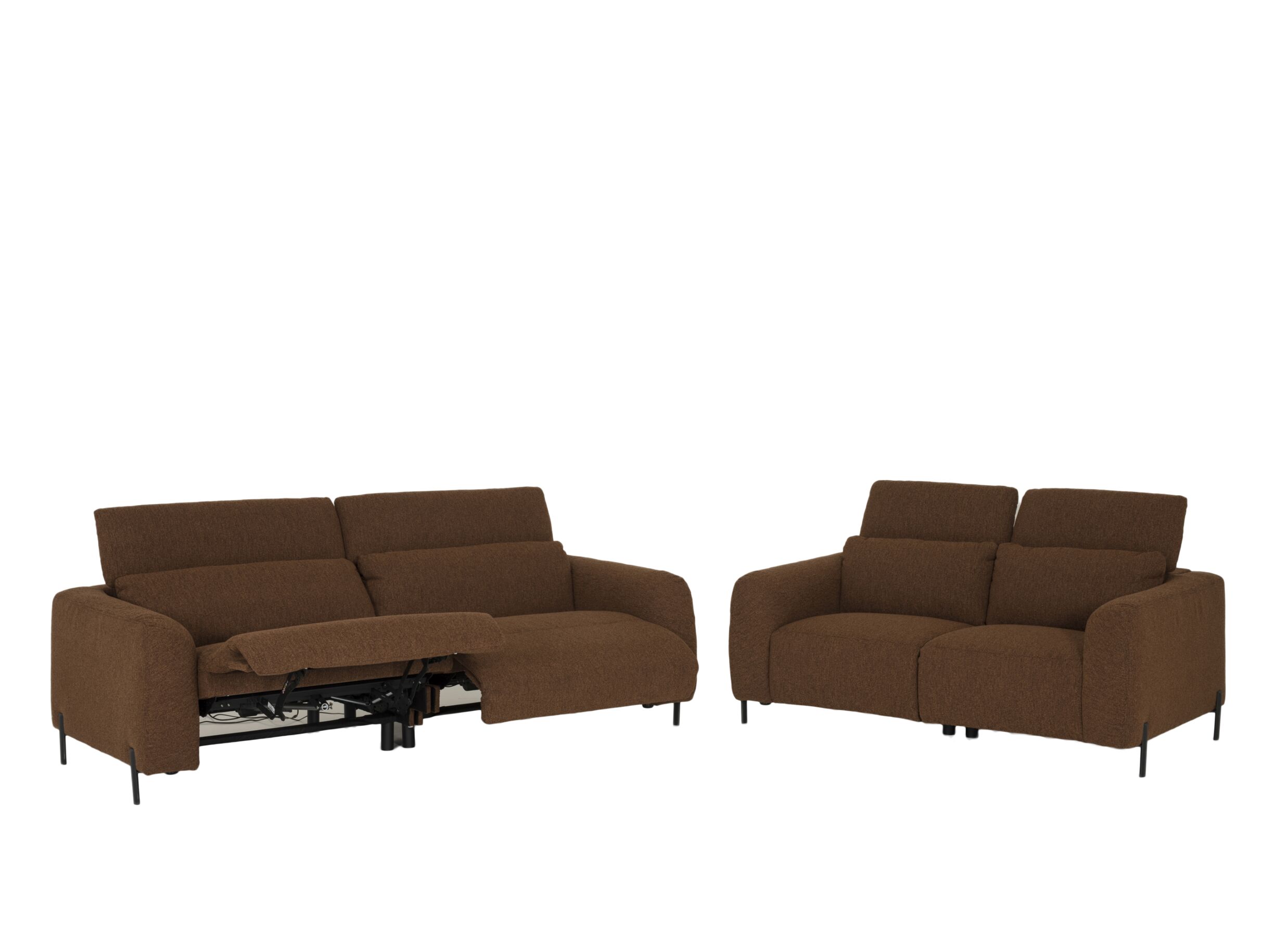 Overzichtsfoto - Zetel Piran 3+2-zit - stof - hazel met relax