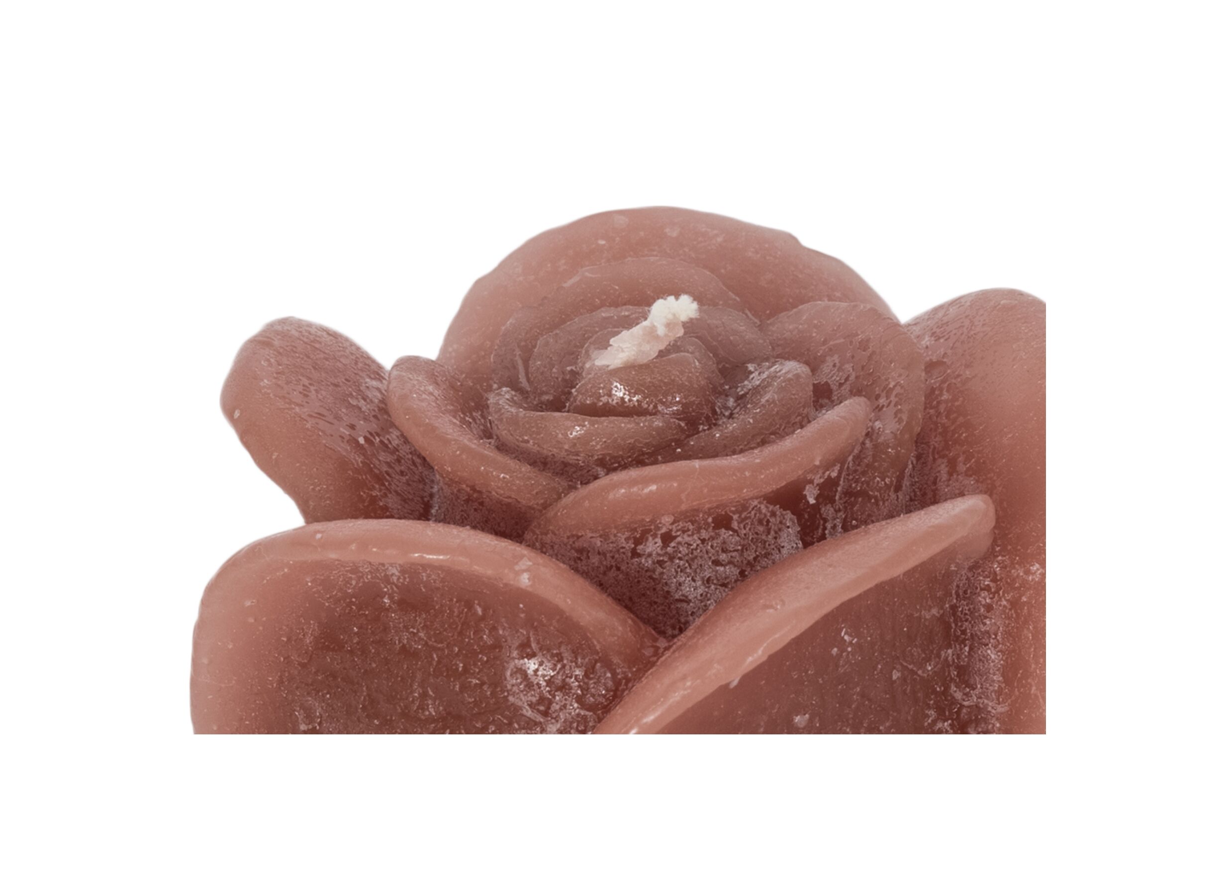 Detail - Bougie Roses Sculptures S Ø8,50x6,50cm - rustique - pêche