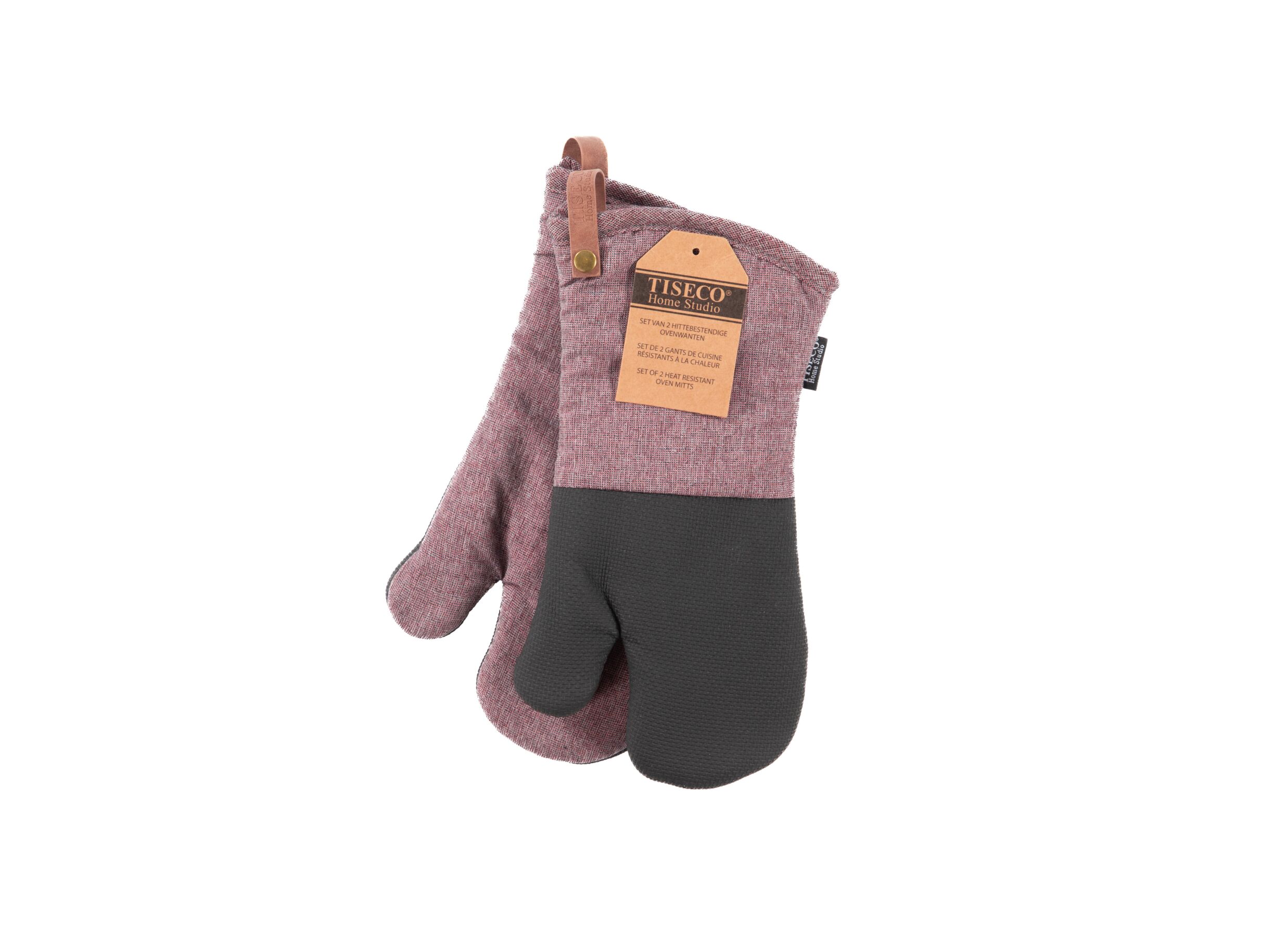 Ovenwant Hercules 17x33cm - polykatoen - bordeaux set van 2 - Gant isolant Hercules 17x33cm - polycoton - bordeaux lot de 2