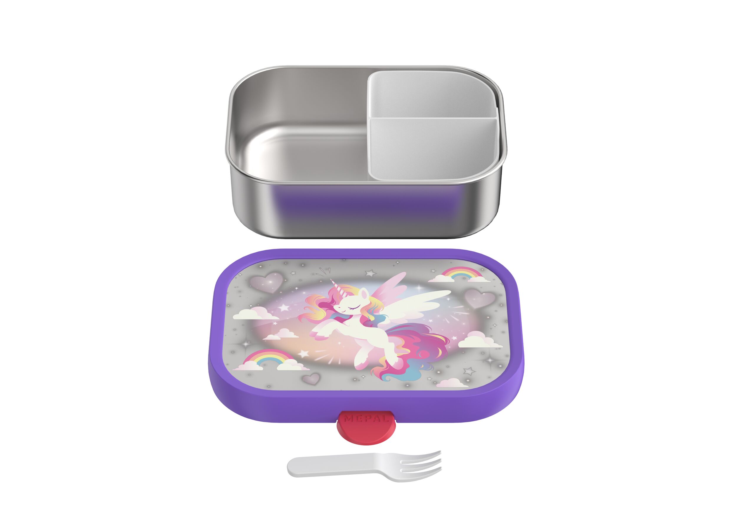 Aperçu - Lunch box Campus Bento Unicorn Glow 750ml - acier inoxydable - multicolore
