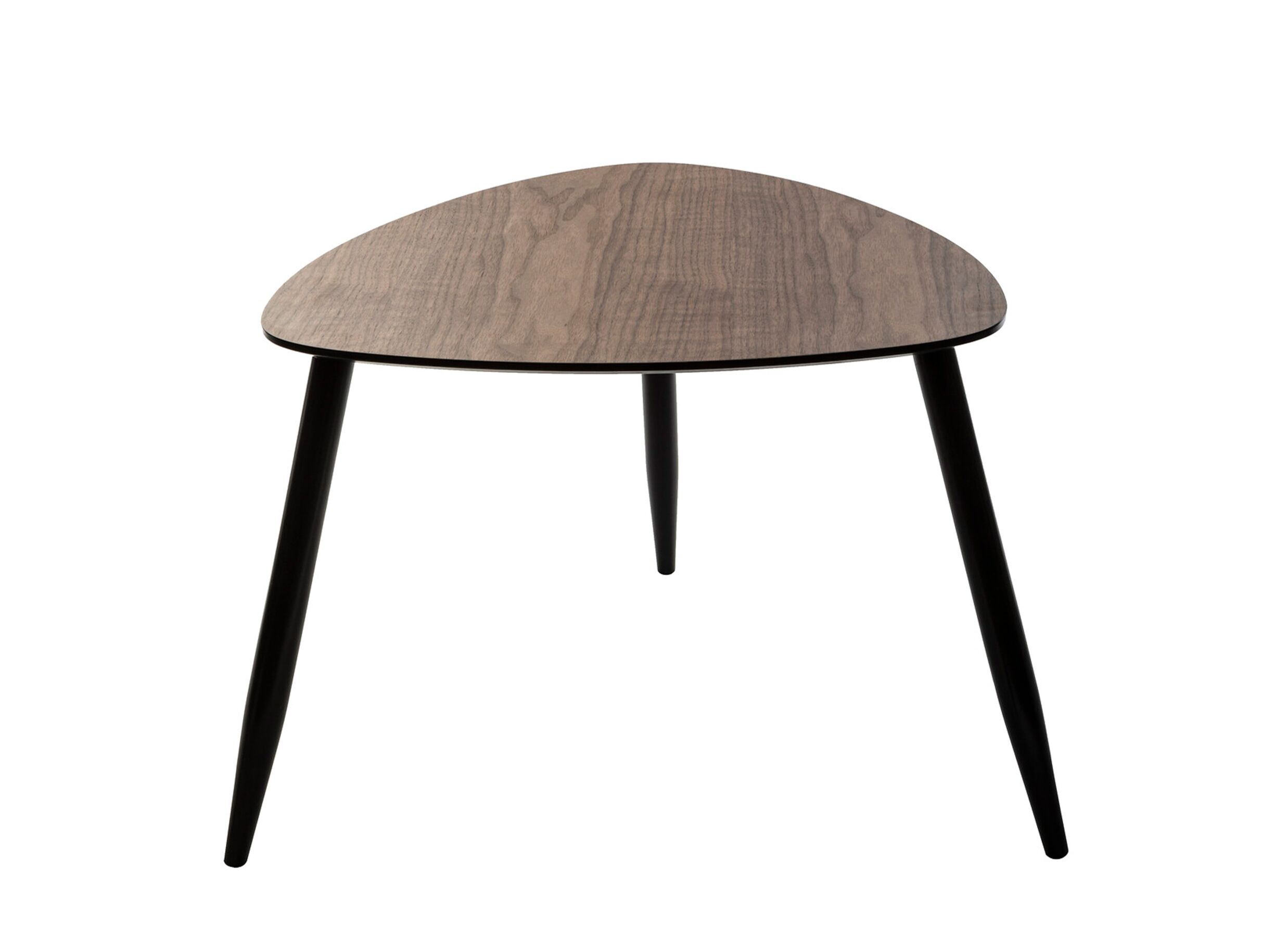 Overzichtsfoto - Bijzettafel Mileo Ø40cm & Ø60,5cm - MDF - walnoot set van 2