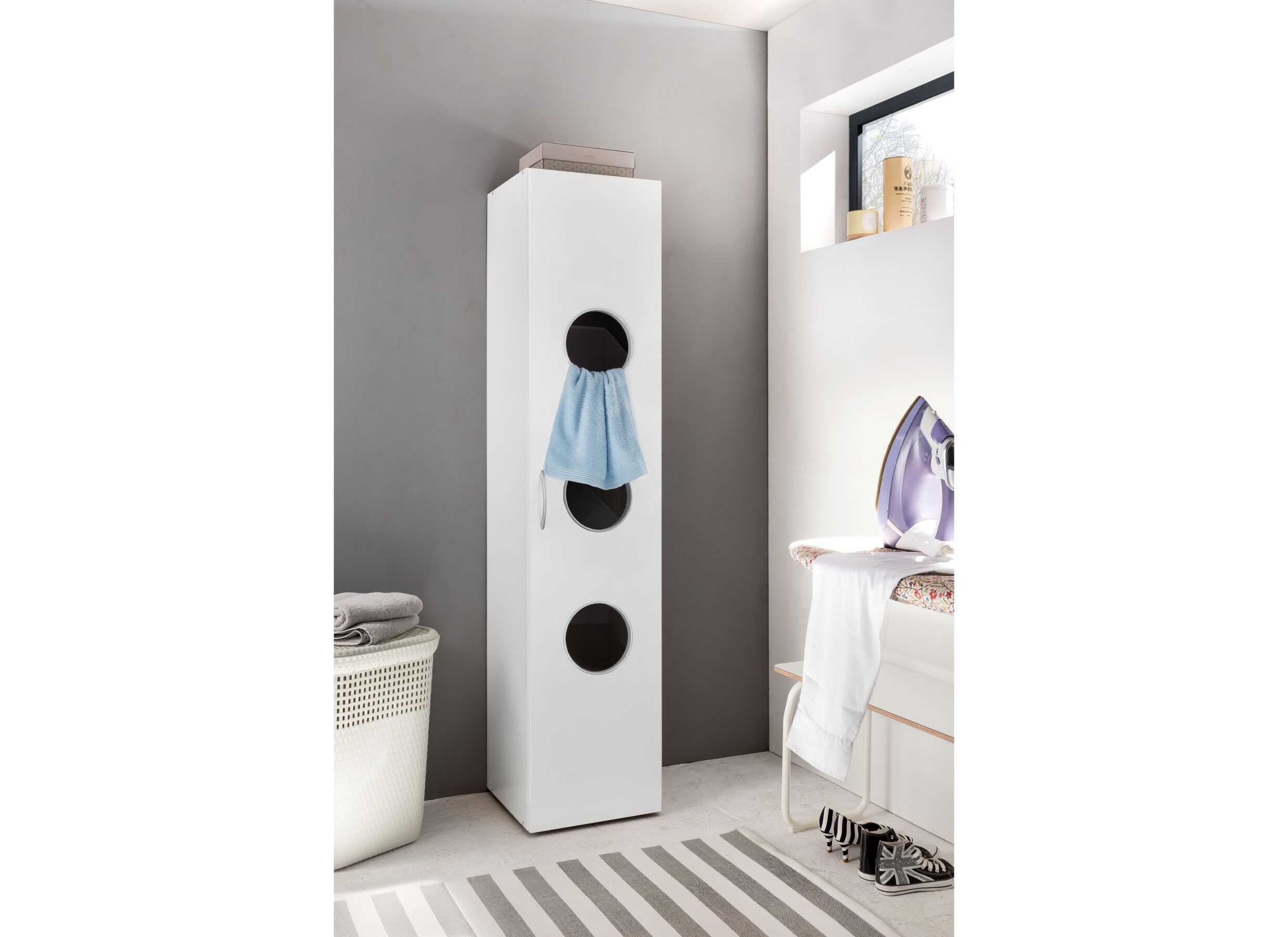 Sfeerfoto - Linnenkast Mrk 40x68x185cm - decor - wit