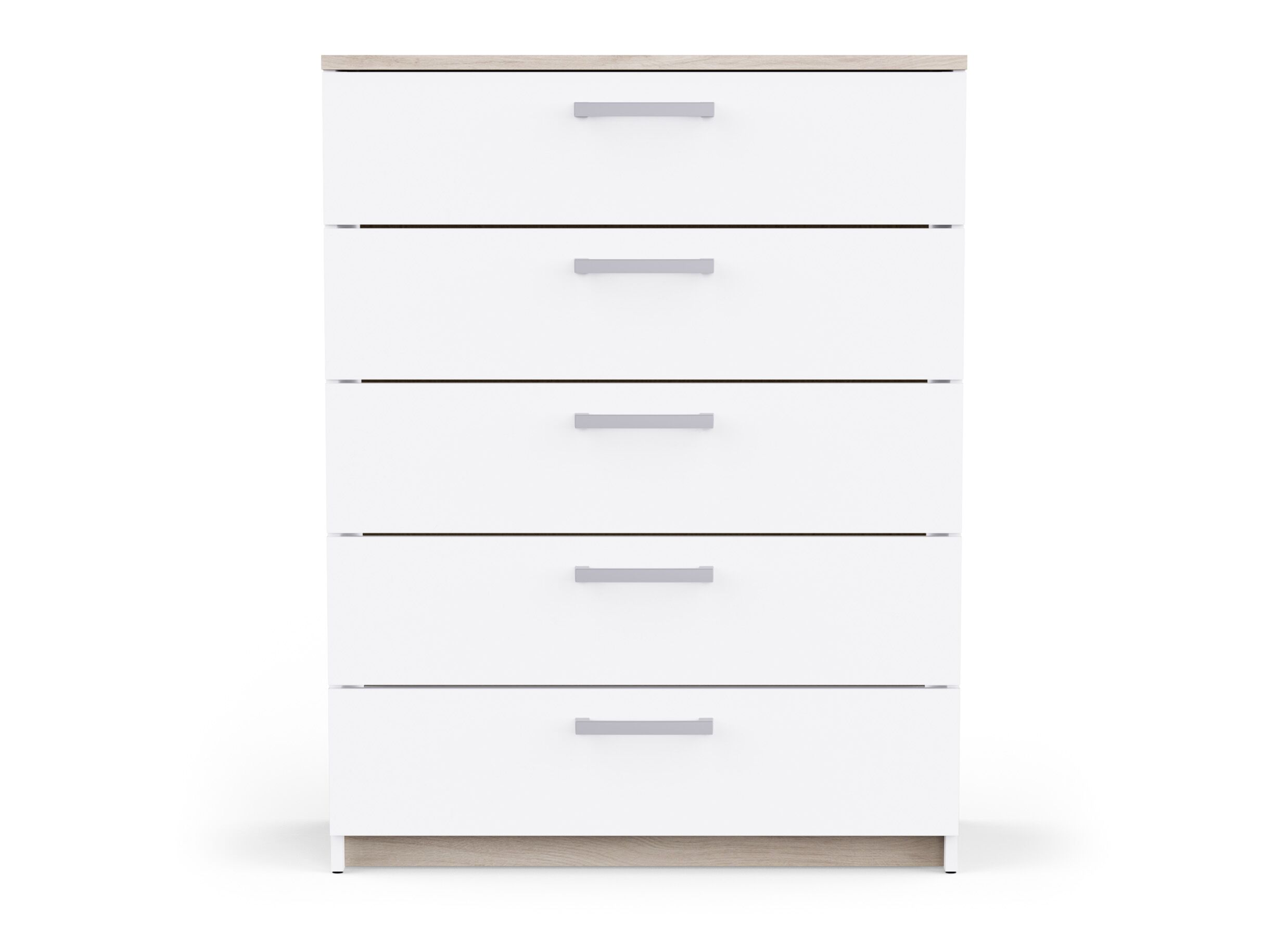 Aperçu - Commode Watson 80x41xH103cm - décor - blanc/chêne kronberg