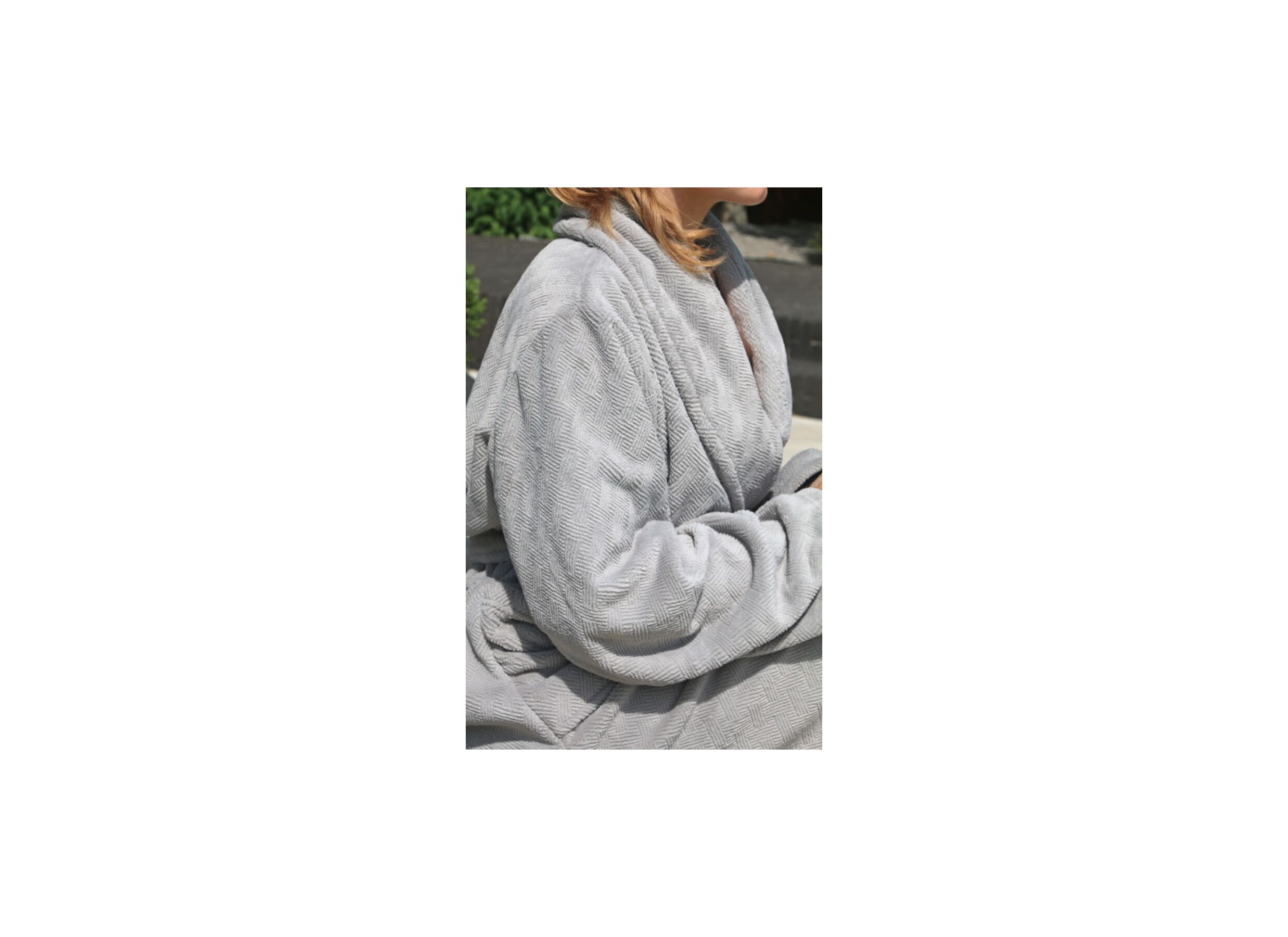 Foto ambiance - Peignoir Antwerpen S/M microfibre gris