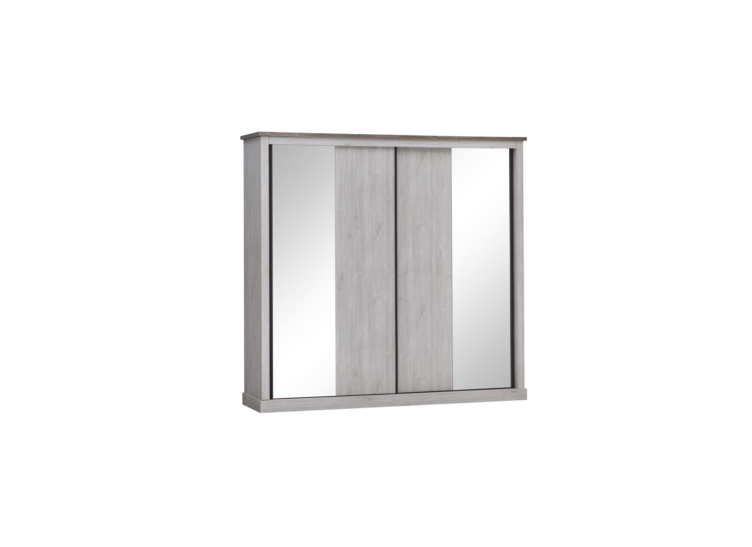 Plus Important - Armoire à portes coulissantes Eline 225cm - décor - white oak/autumn oak