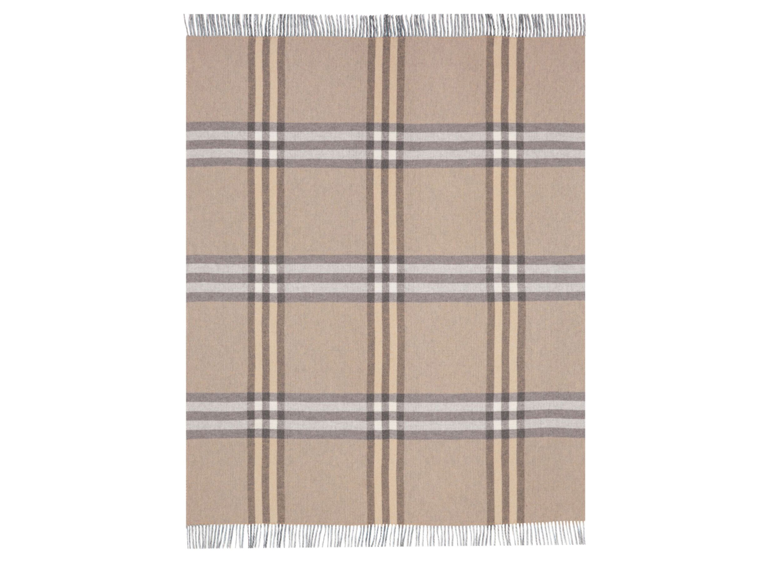 Plaid Twin Check 150x200cm - wol & kasjmier - bruin - Plaid Twin Check 150x200cm - wol & kasjmier - bruin