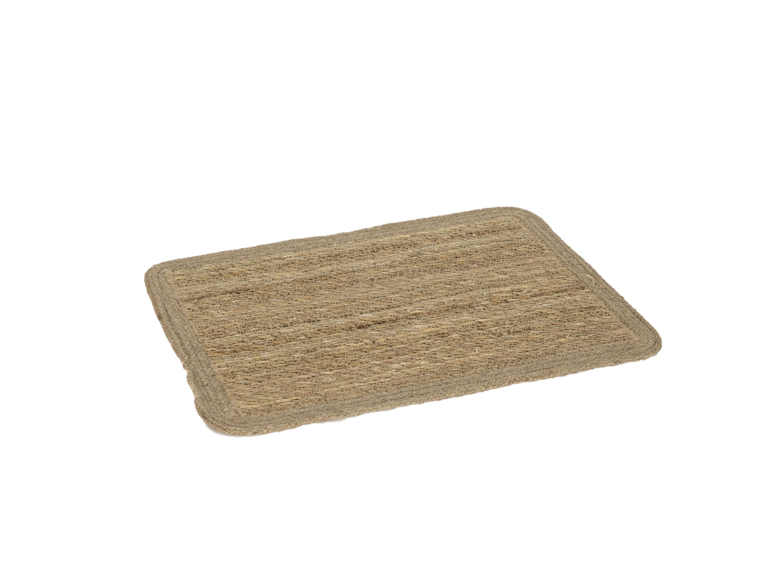Placemat Shan 33x45cm - zeegras/jute - naturel - Set de table Shan 33x45cm - herbier marin/jute - naturel