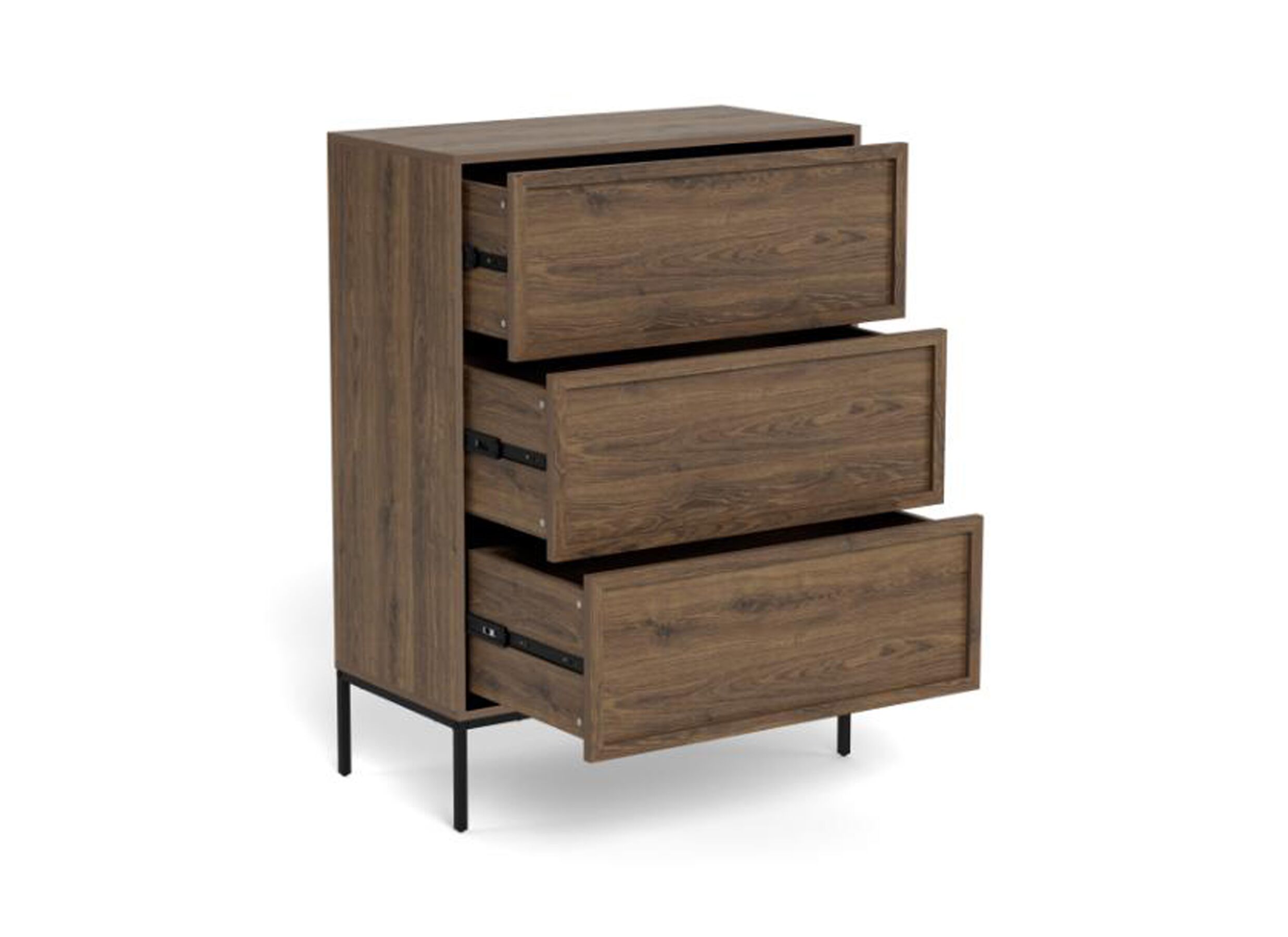 Indeling - Ladekast 80x40x110cm - melamine - smoked oak
