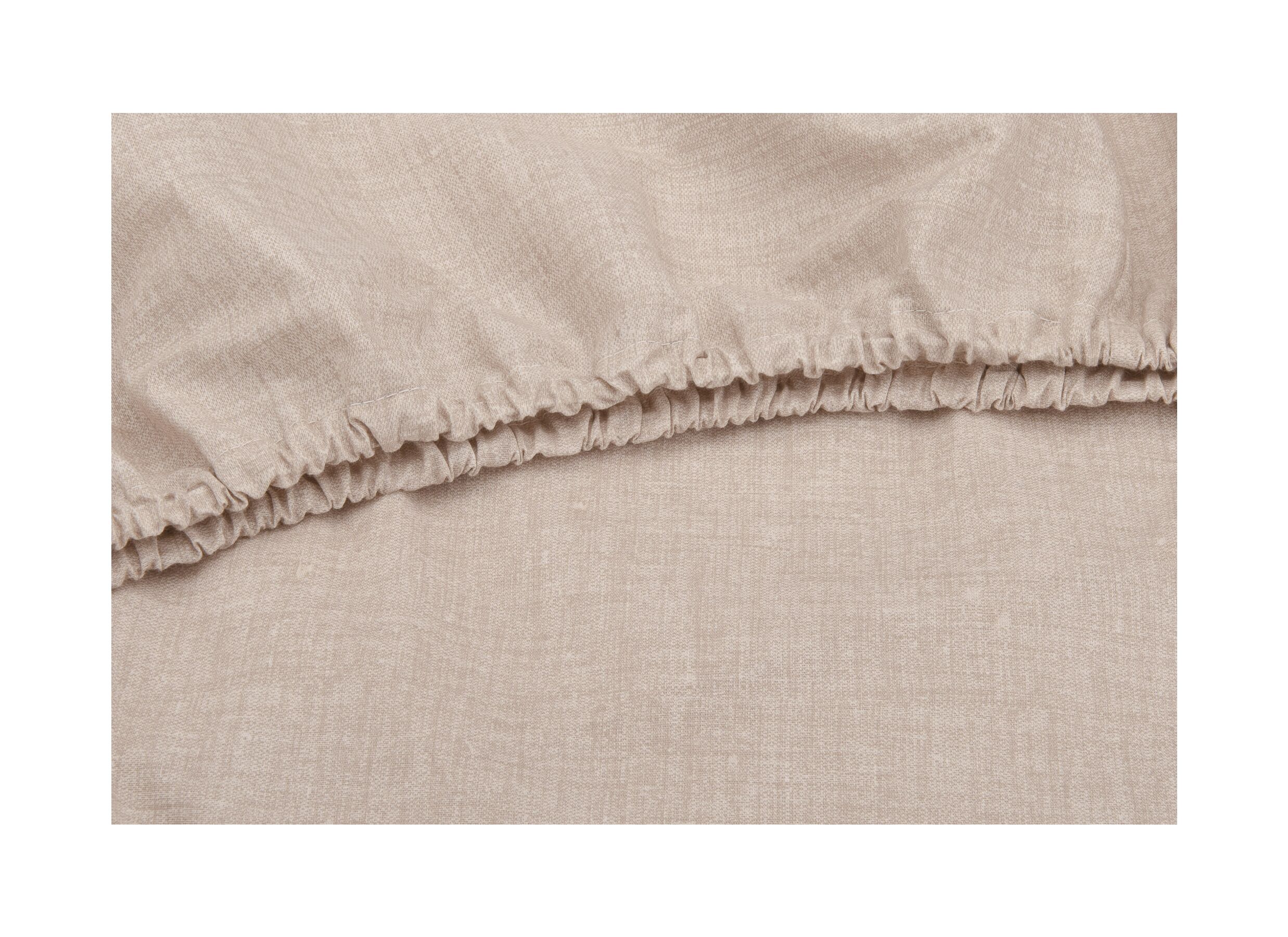 Detail - Drap-housse 90x210/220cm coton beige sable