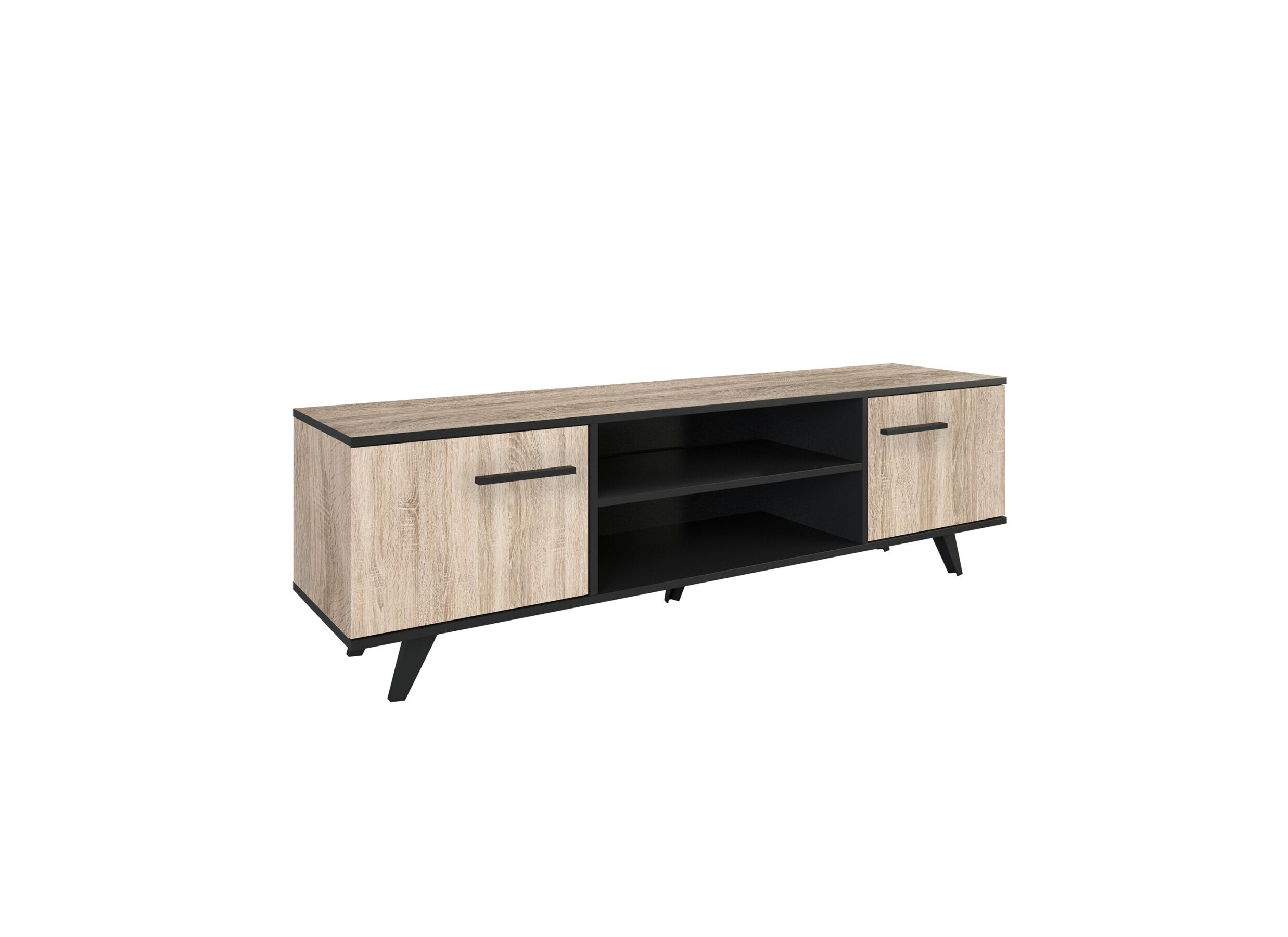 Tv-meubel Wayne 151cm - decor - eik & zwart