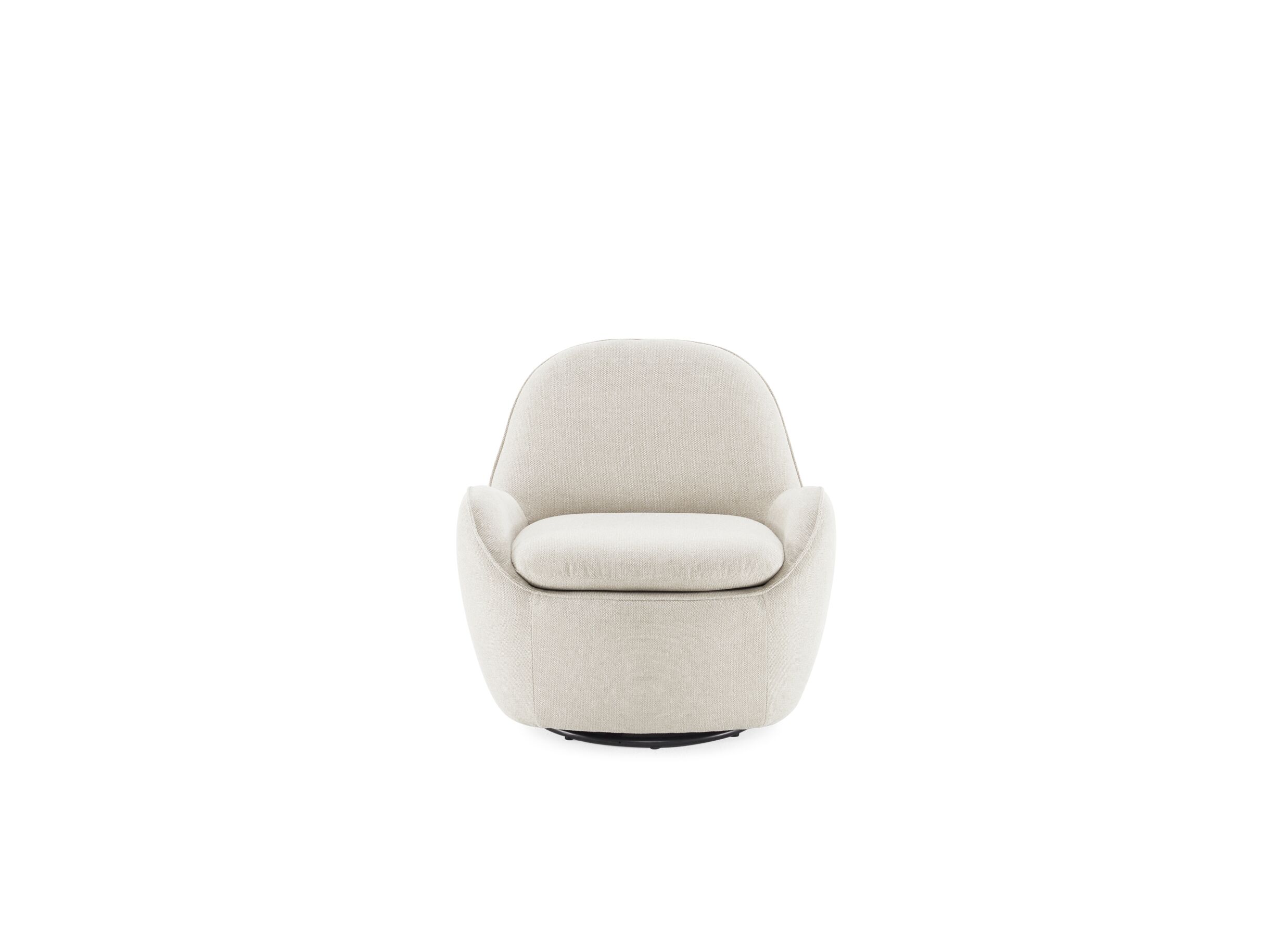 Fauteuil pivotant Hug 75x76x71cm - tissu - beige