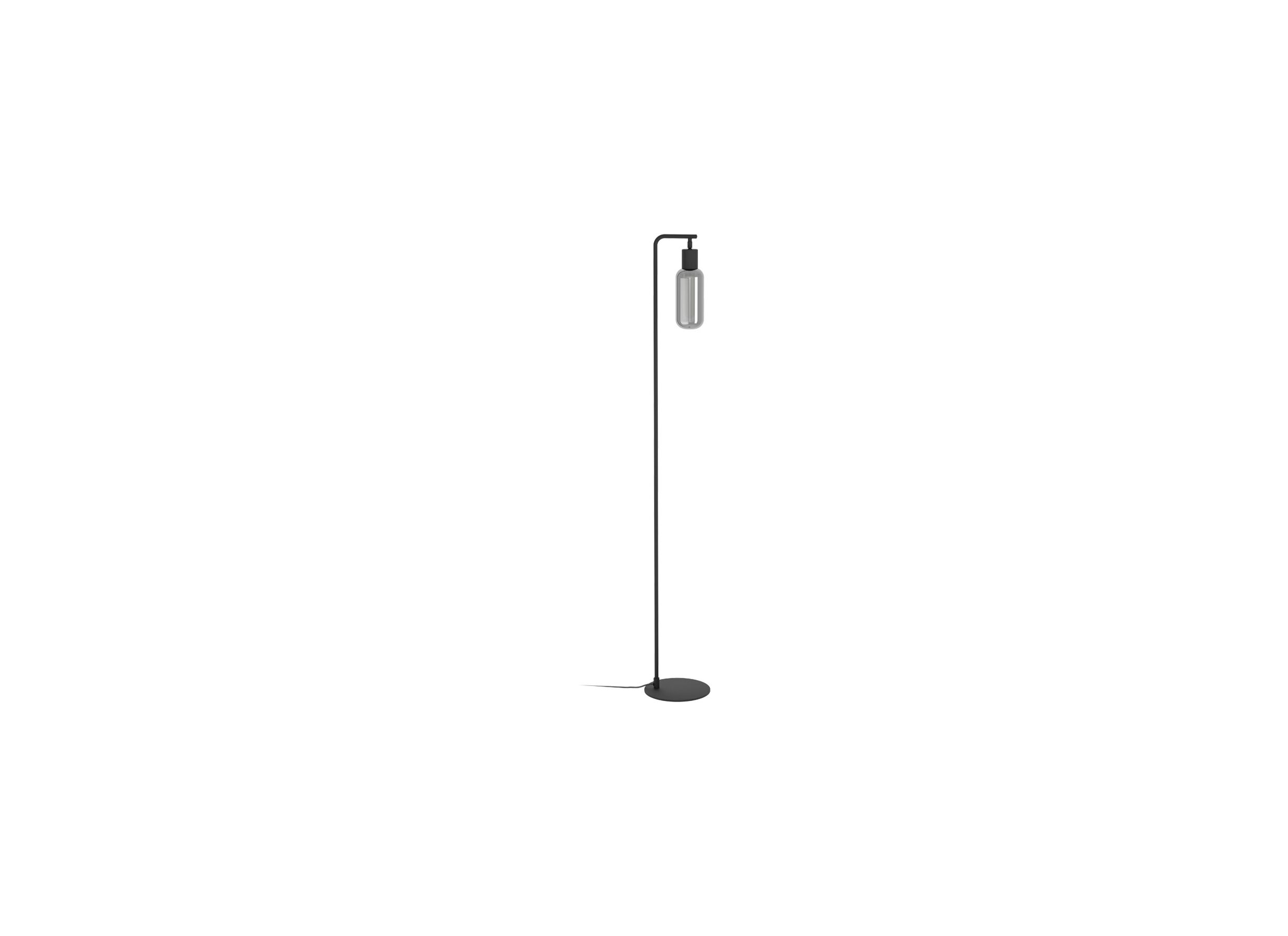 Staande lamp Maione H151cm E27 staal zwart - Lampadaire Maione H151cm E27 acier noir