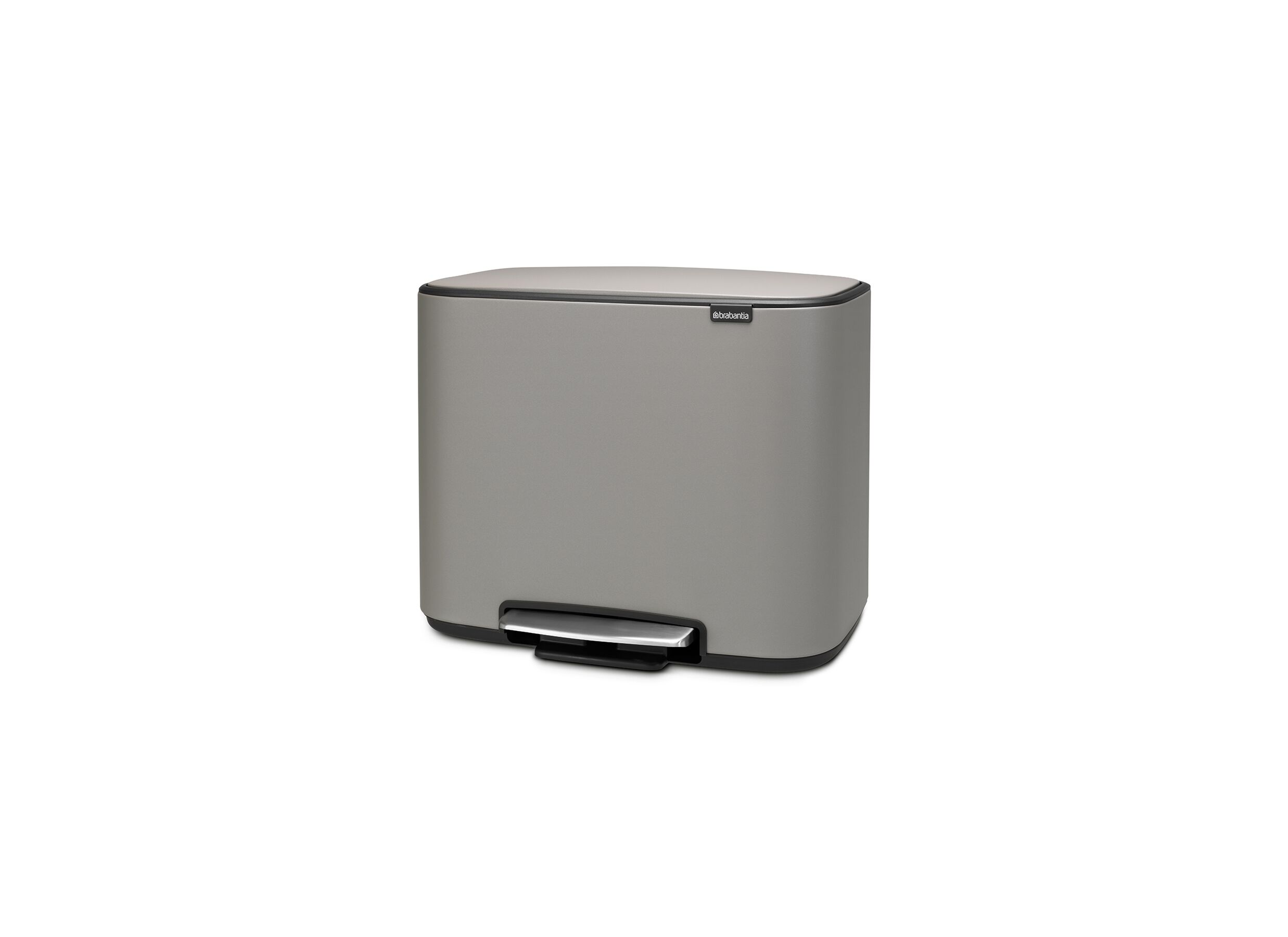 Pedaalemmer met opbergvak Bo Brabantia 11+23L grijs