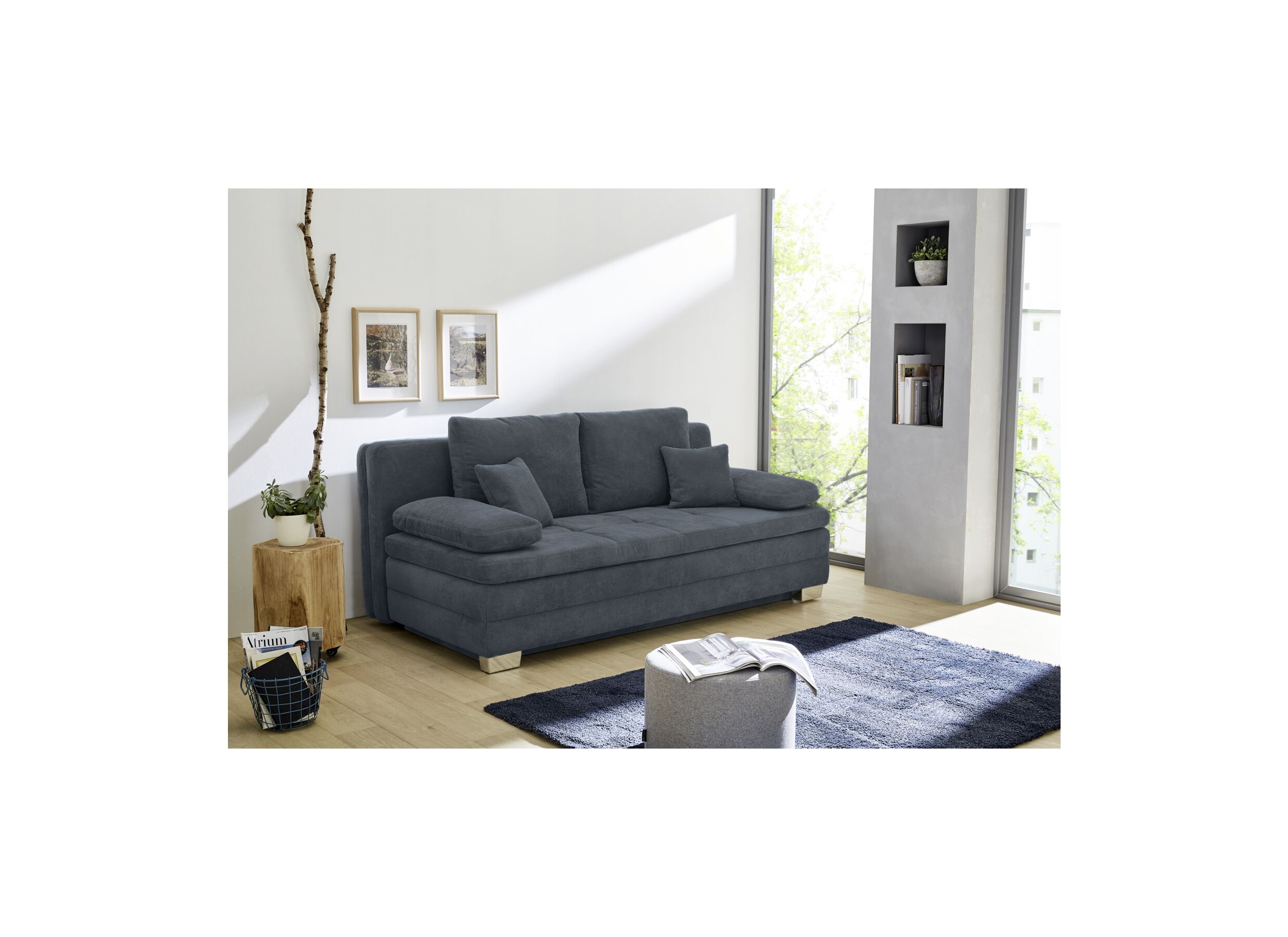 Zetelbed Lindau 2 persoons - 203x106cm - stof - blauw