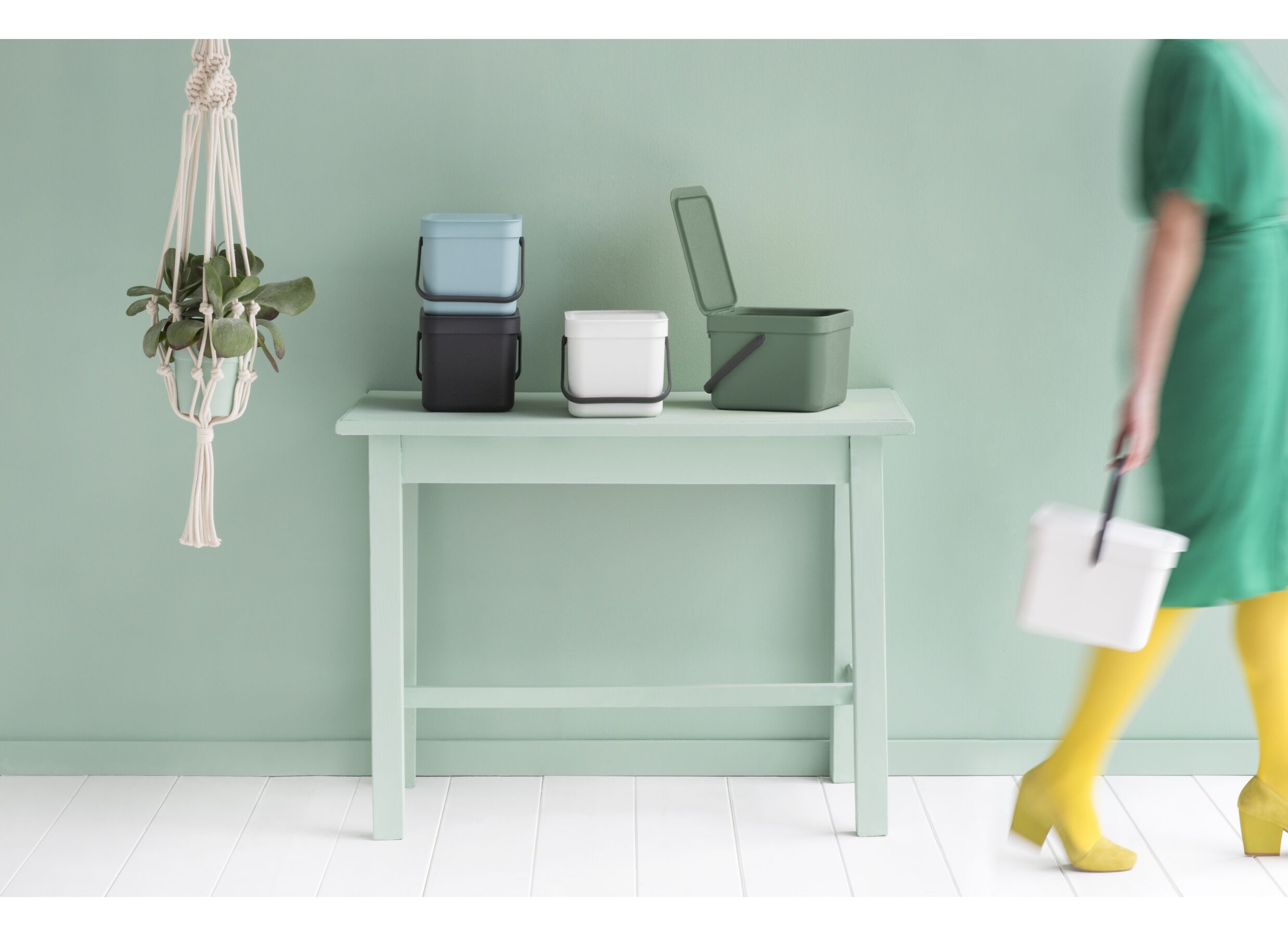 Sfeerfoto - Vuilbak Sort & Go Brabantia 6L grijs