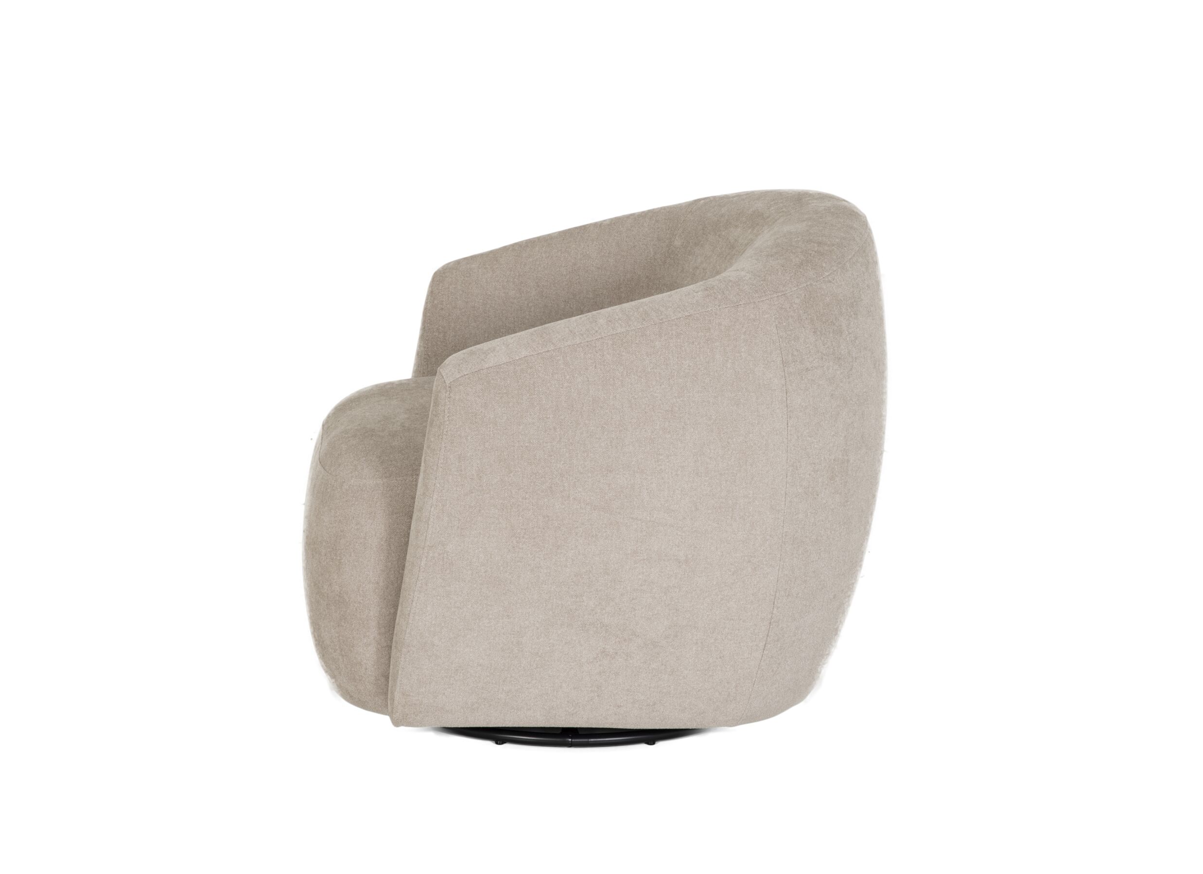 Aperçu - Fauteuil pivotant Gela 85x95x80cm - tissu - brun clair
