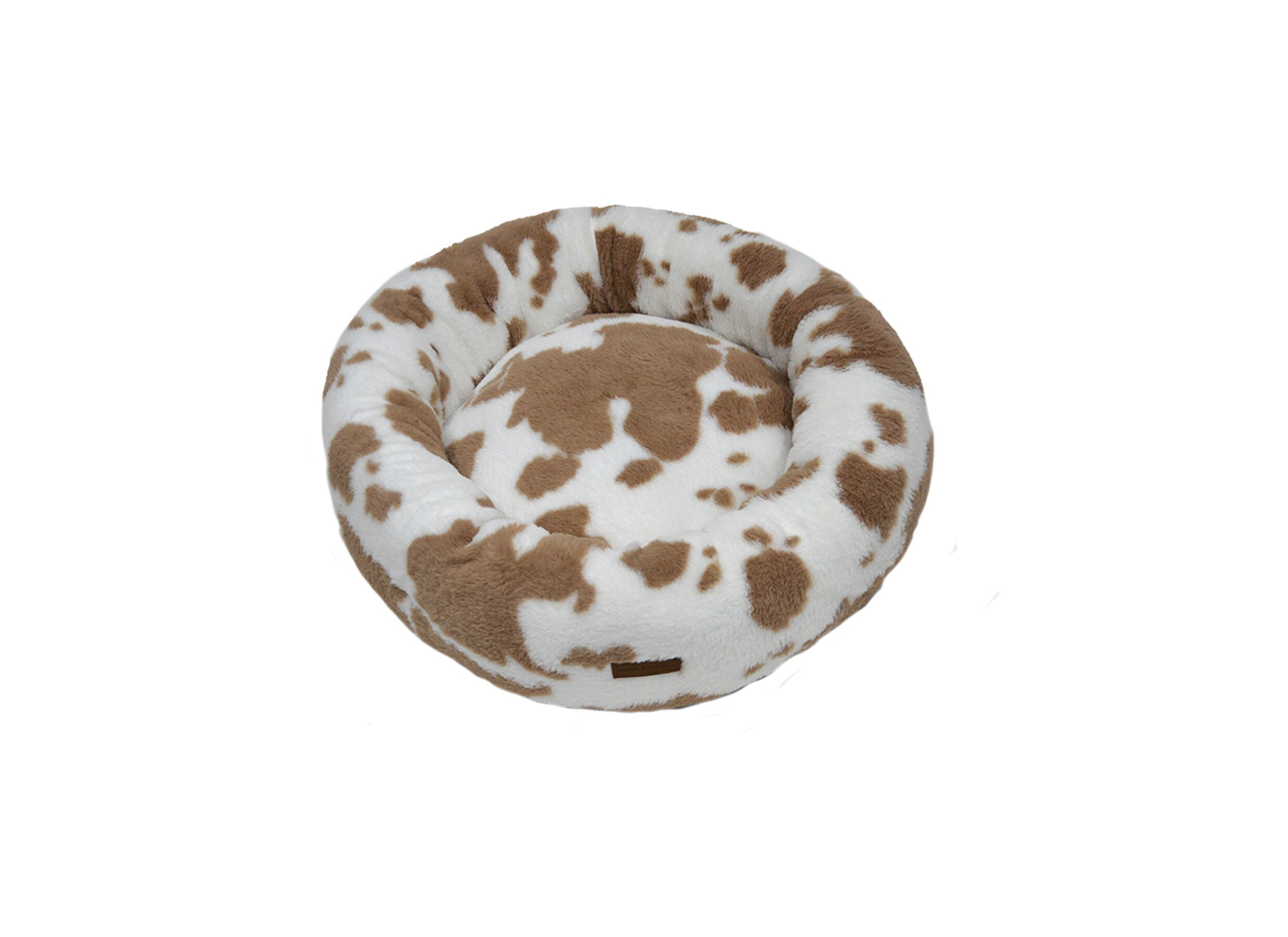 Aperçu - Panier pour chien Cow Plush Classic Ø60cm - tissu - blanc & marron