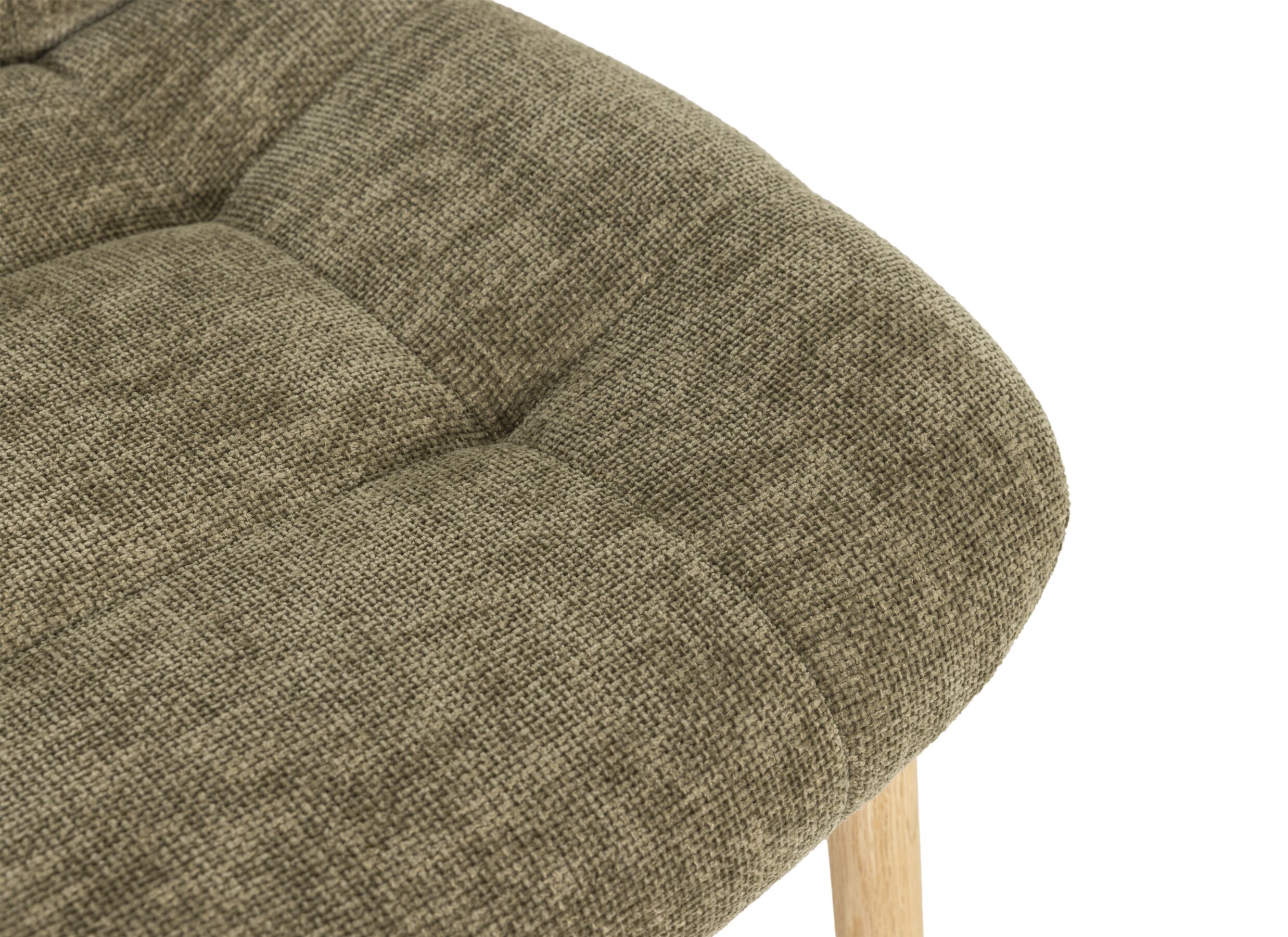 Detail - Chaise Cassian 49x54x86cm - tissu - vert olive