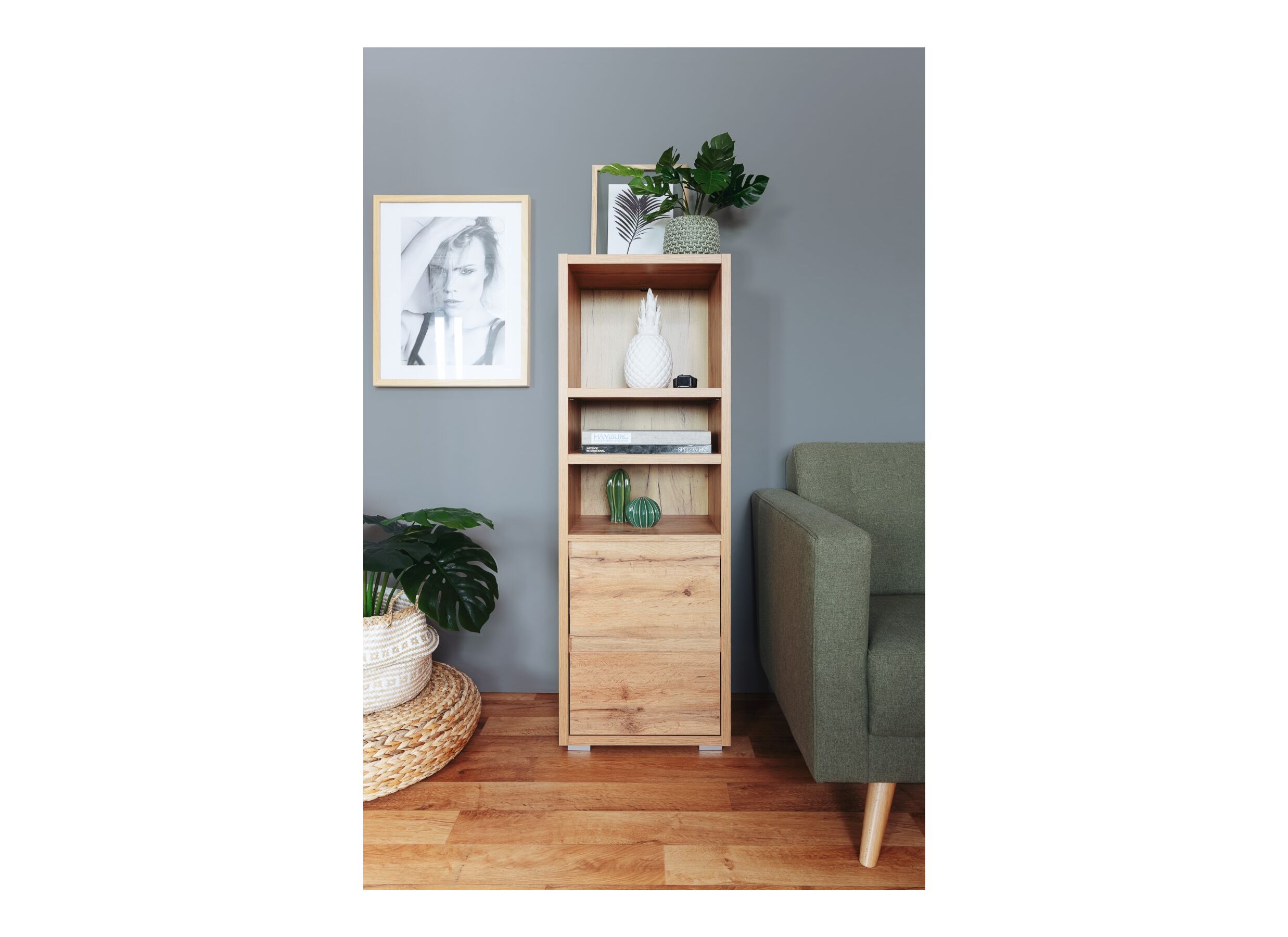 Sfeerfoto - Wandmeubel Image 22 45x37x137cm - melamine - honing eik