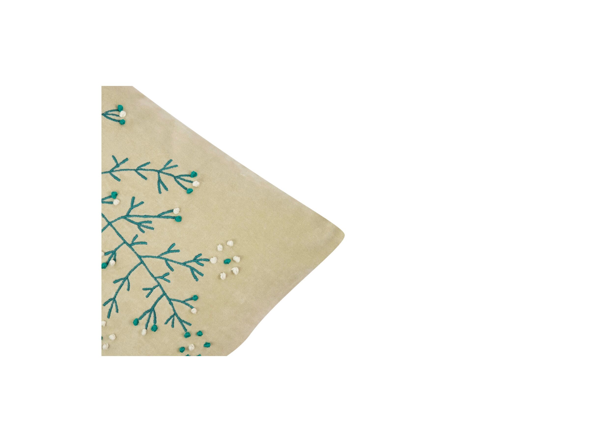 Detail - Coussin Thalia 30x50cm - tissu - beige