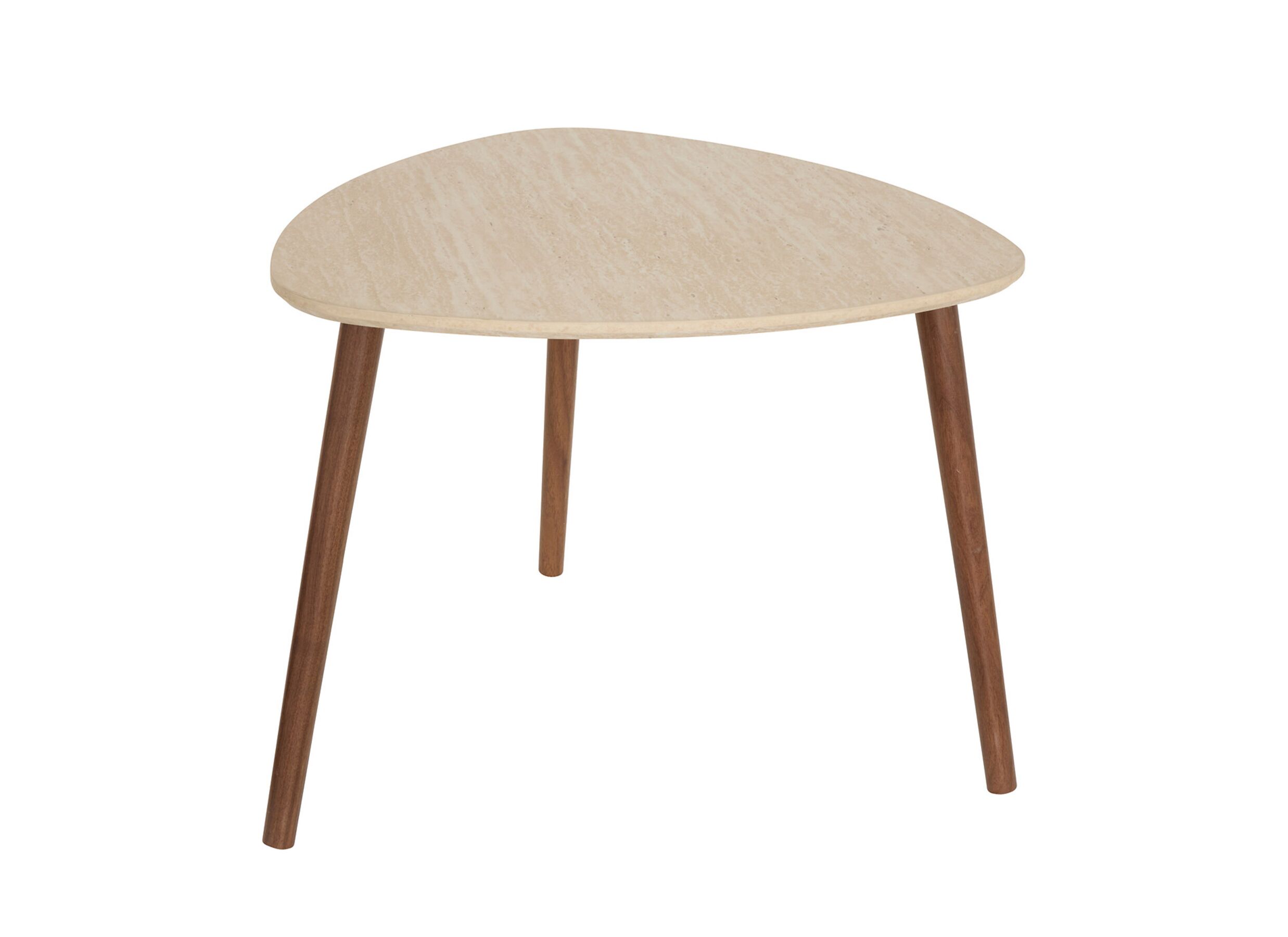 Overzichtsfoto - Bijzettafel Mileo 60x60x45cm - MDF - travertin look set van 3