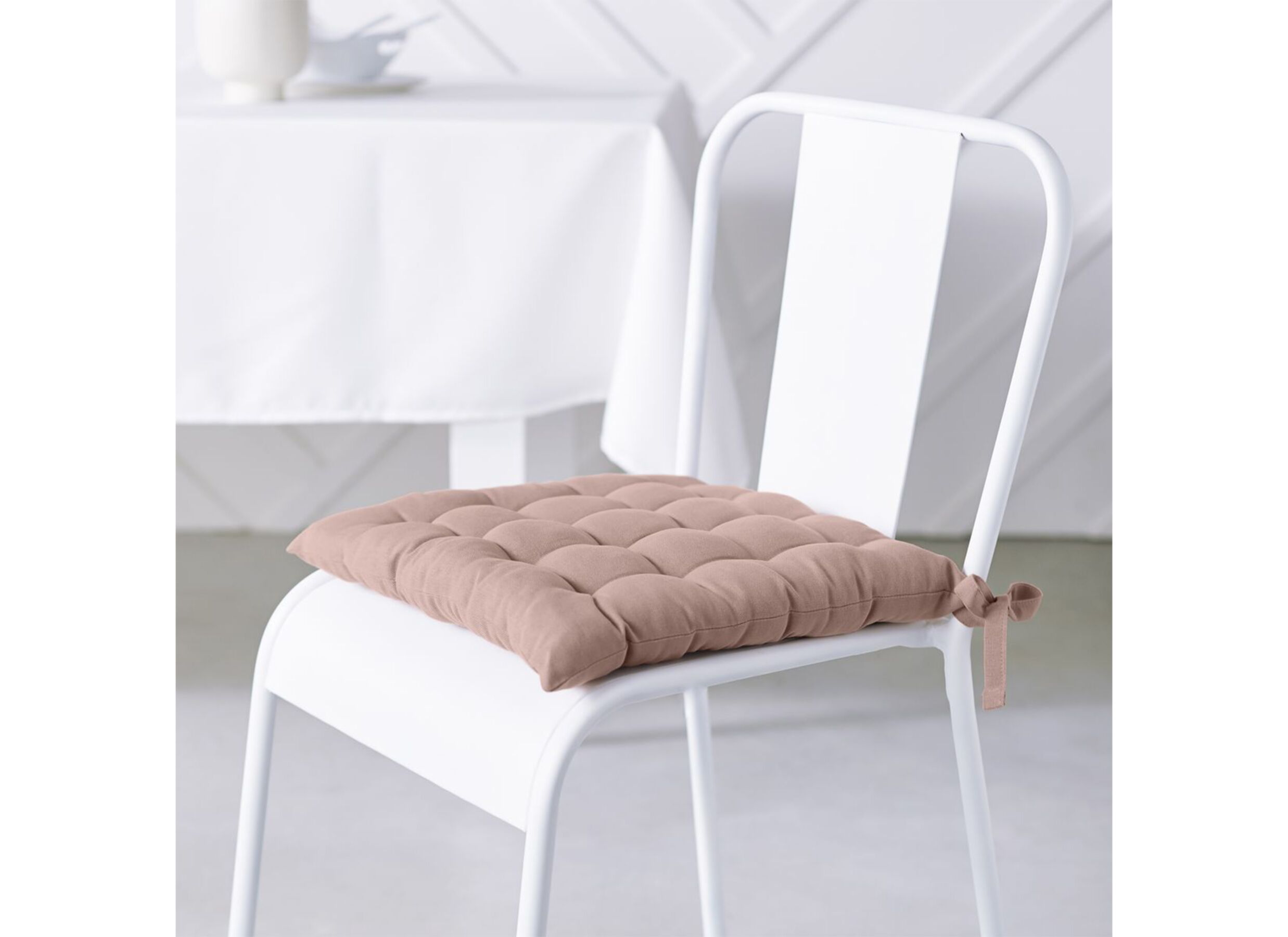 Foto ambiance - Coussin de chaise Essential 38x38cm - coton - rose sable