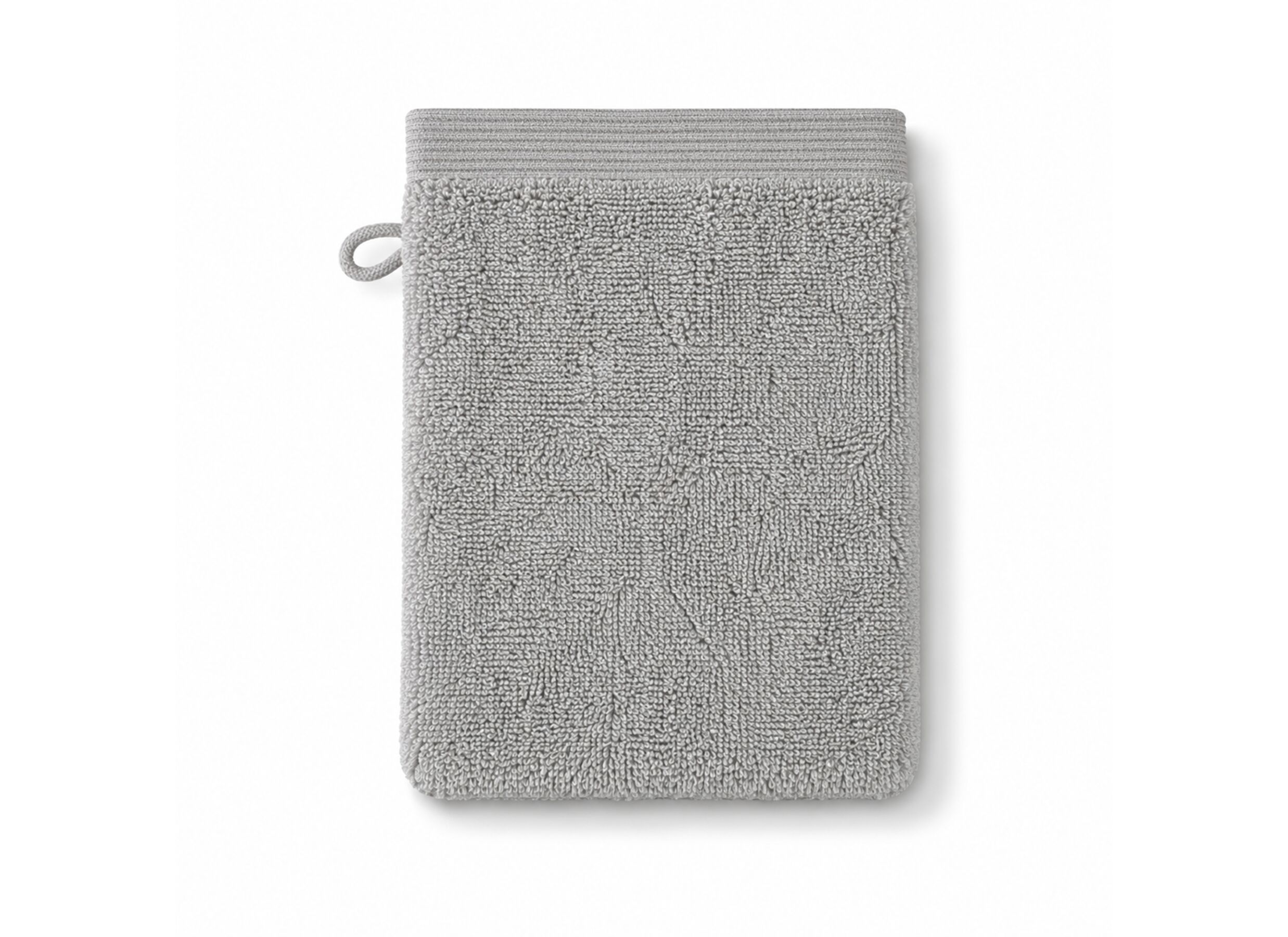 Plus Important - Gant de toilette Flora 16x22cm - coton - gris