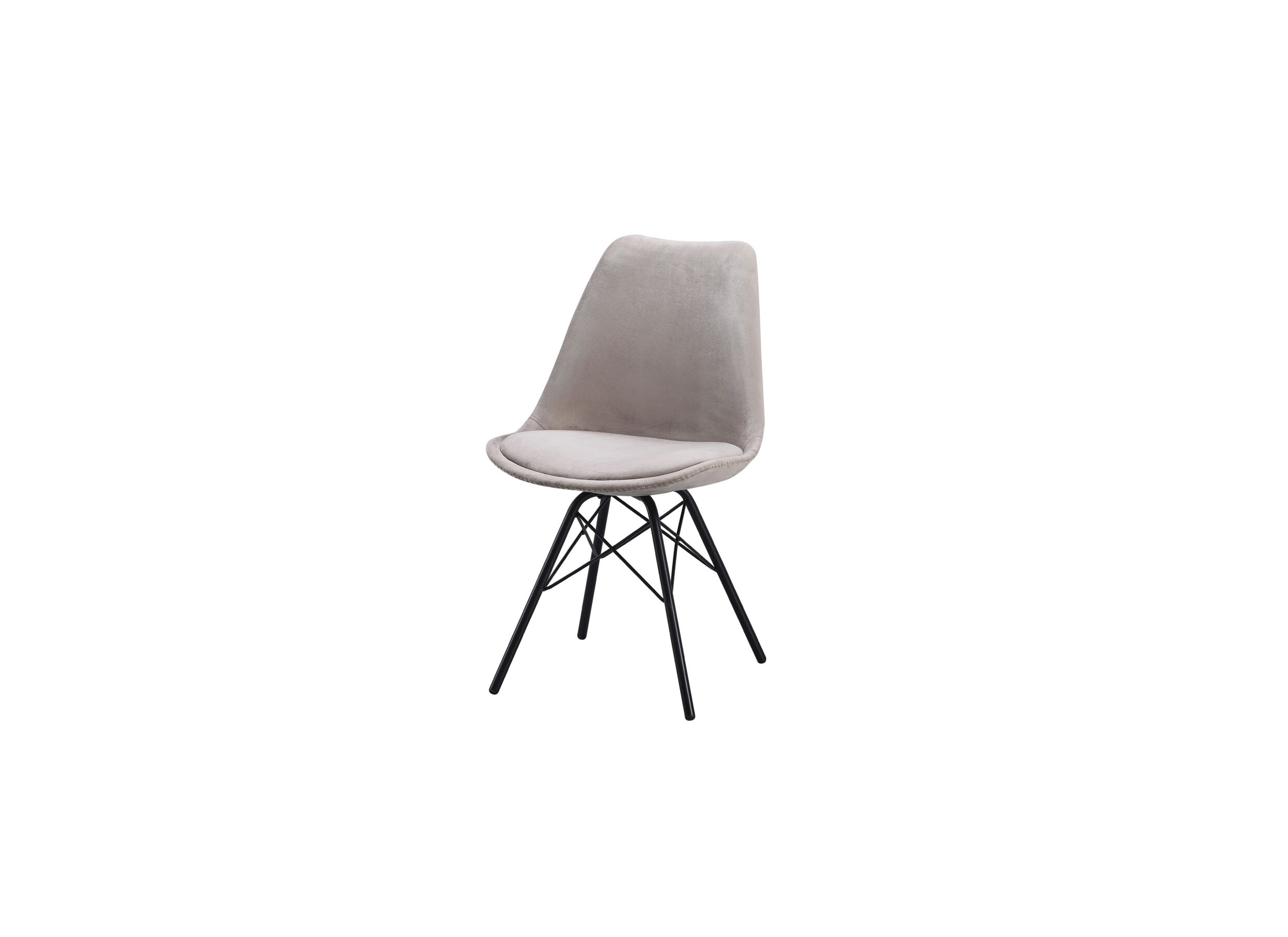 Chaise Gigi velours gris brun - Chaise Gigi 48,5x54,5x82cm - velours - gris brun