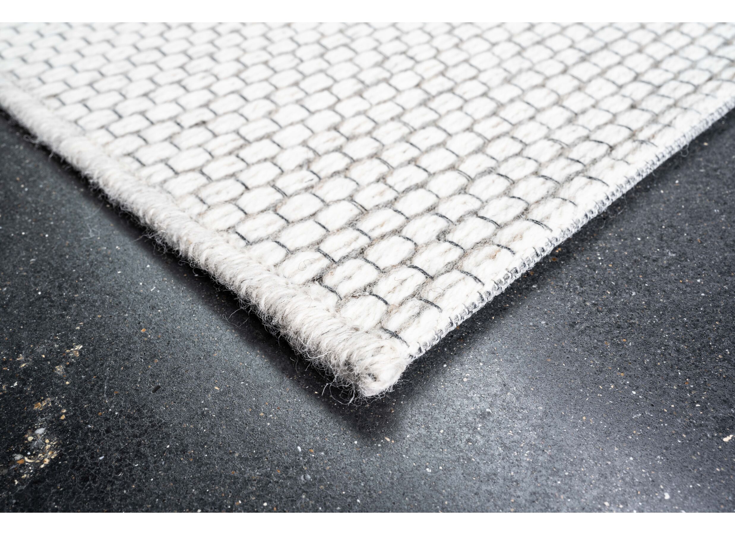 Detail - Tapis Himalaya 200x140cm laine blanc