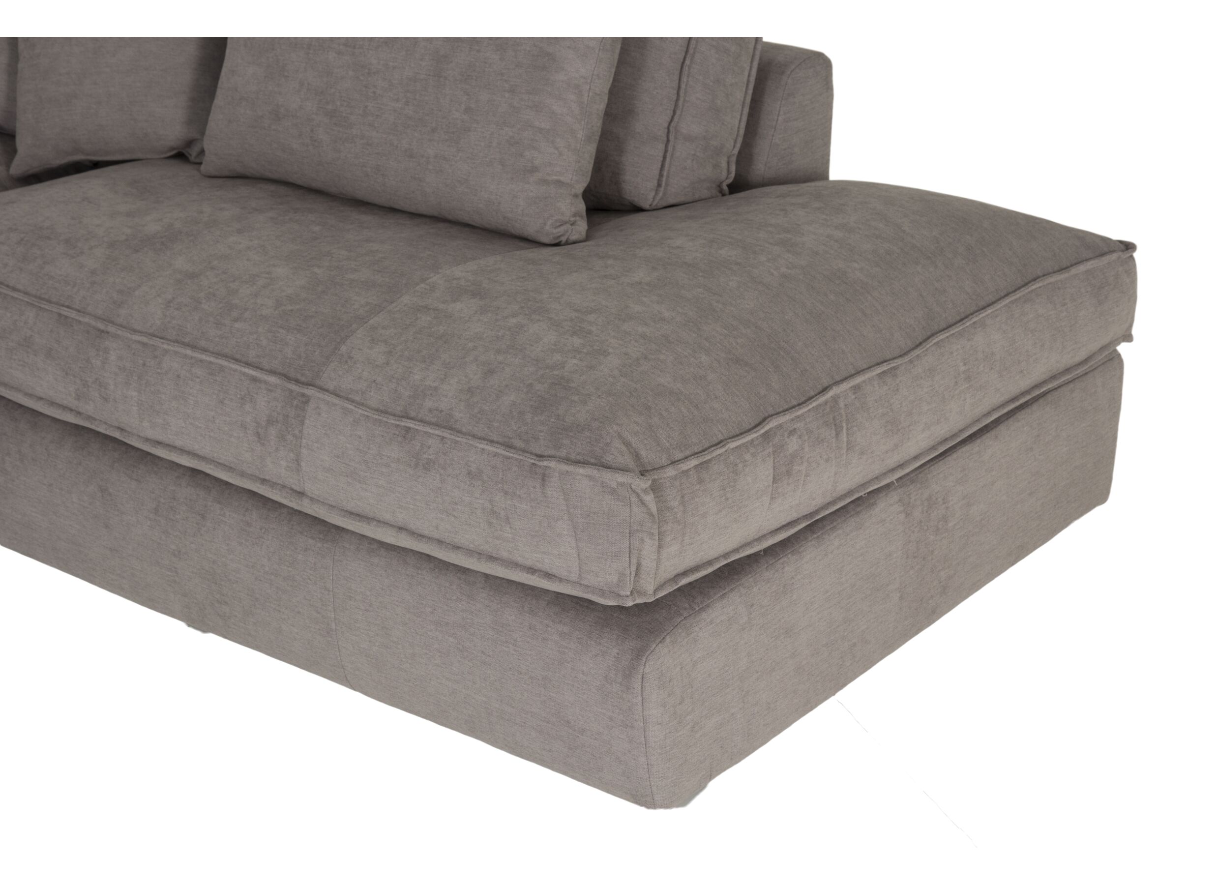 Canapé d'angle Marlon 332x268cm - tissu - gris