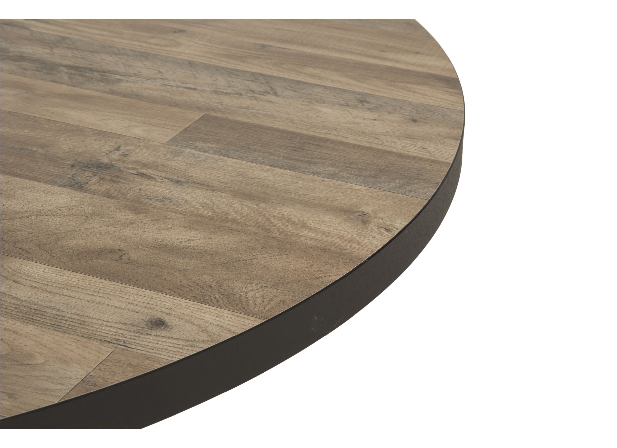Detail - Table ronde Ø110cm -MDF - aspect parquet