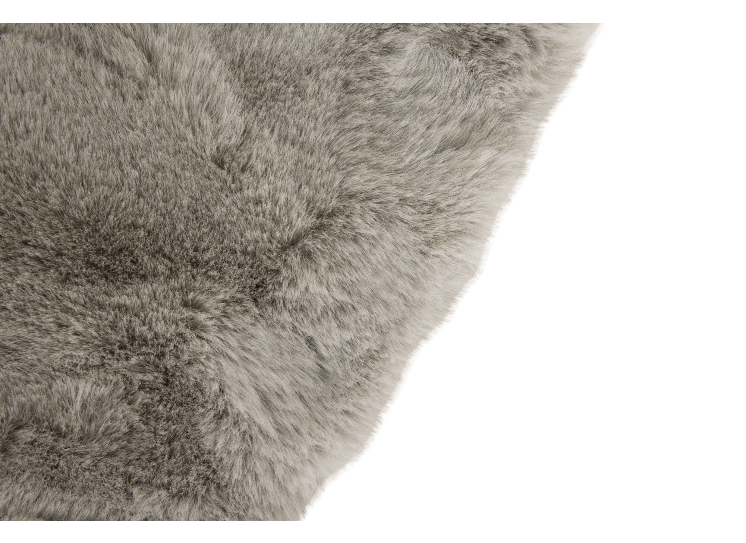 Detail - Tapis rond Serene Ø90cm - fausse fourrure - stone
