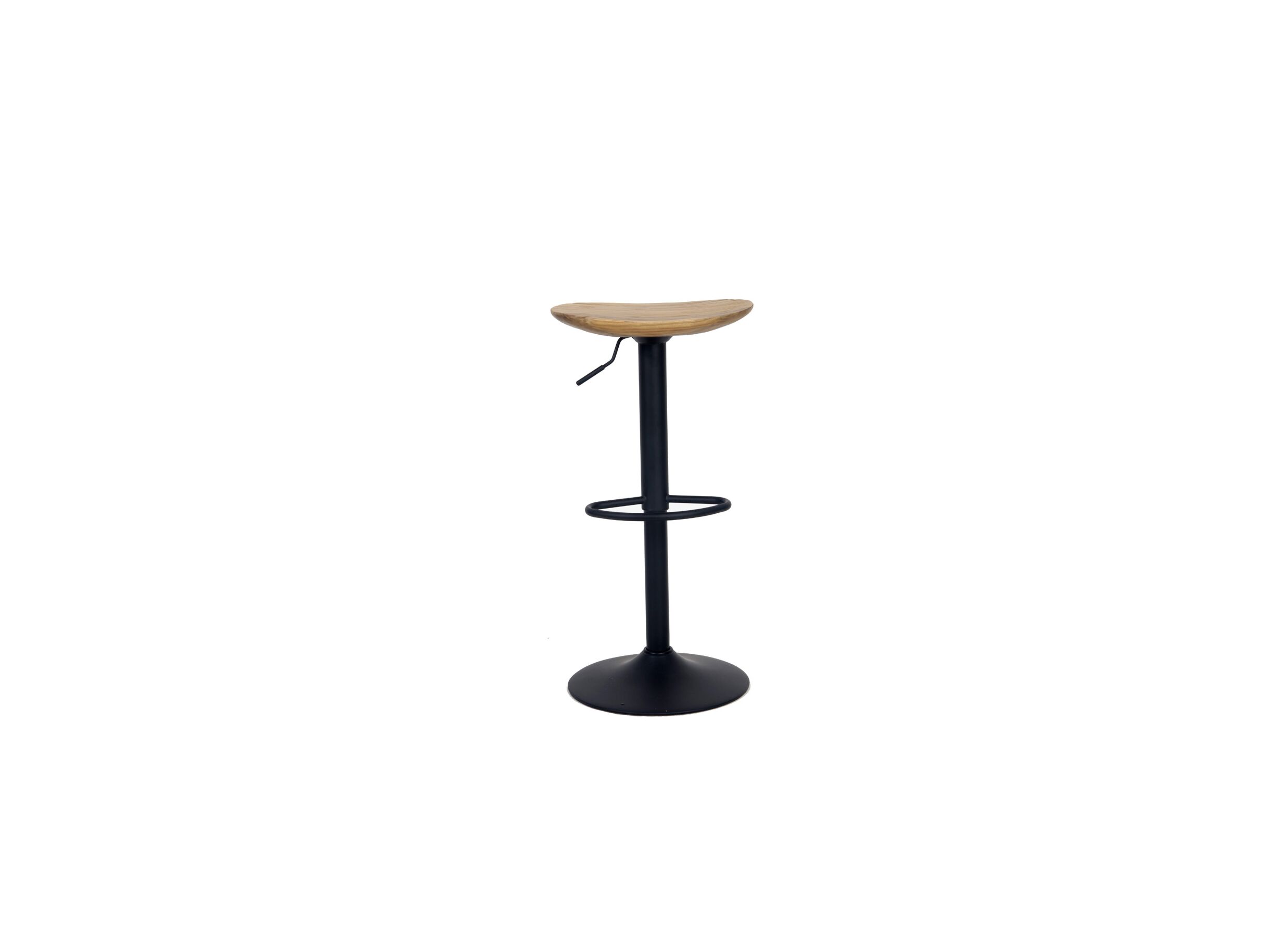 Barkruk Lingua ZH59-80cm - metaal - naturel & zwart