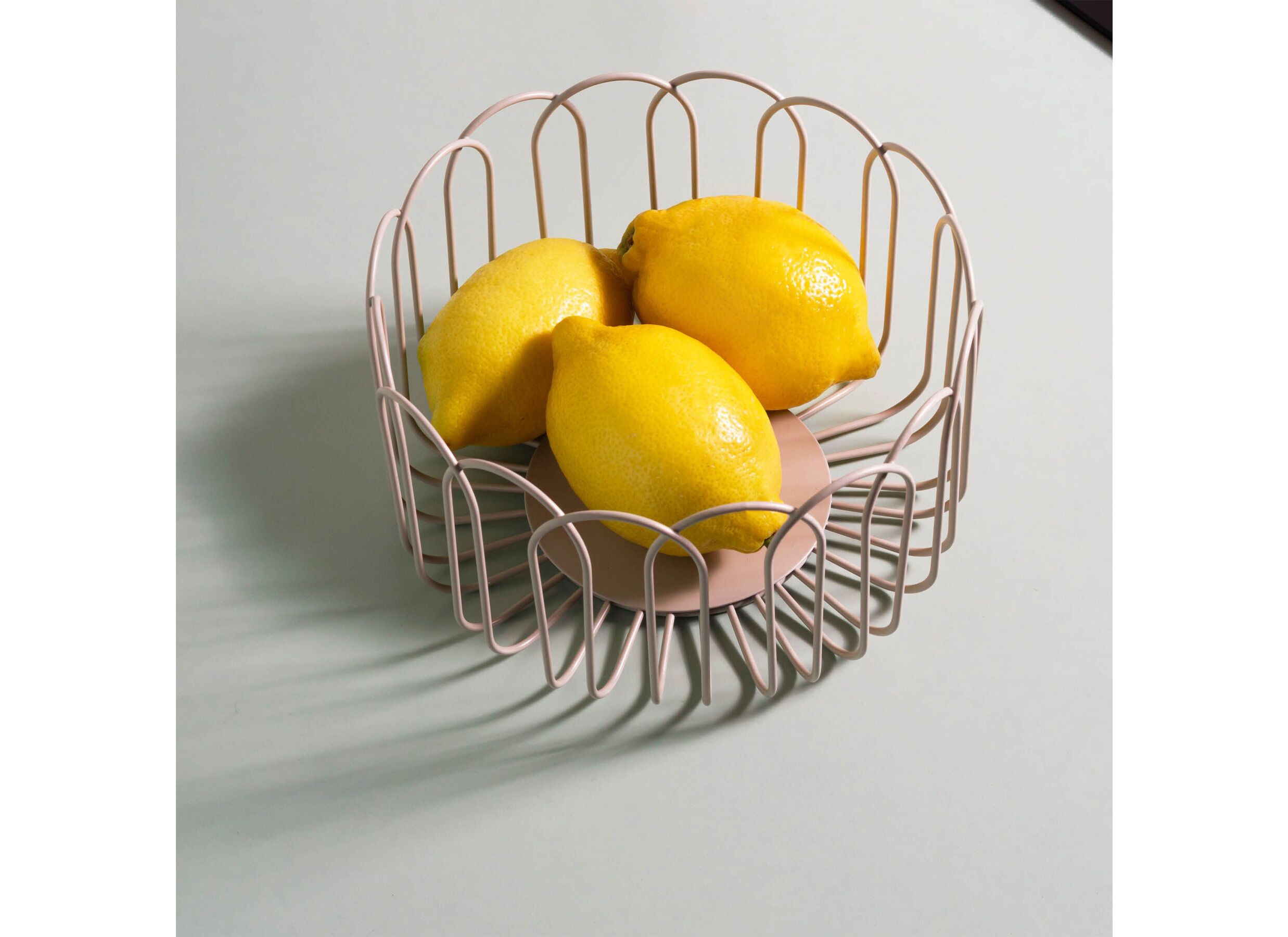 Foto ambiance - Panier à fruits Flores Ø19x10cm - fer - gris