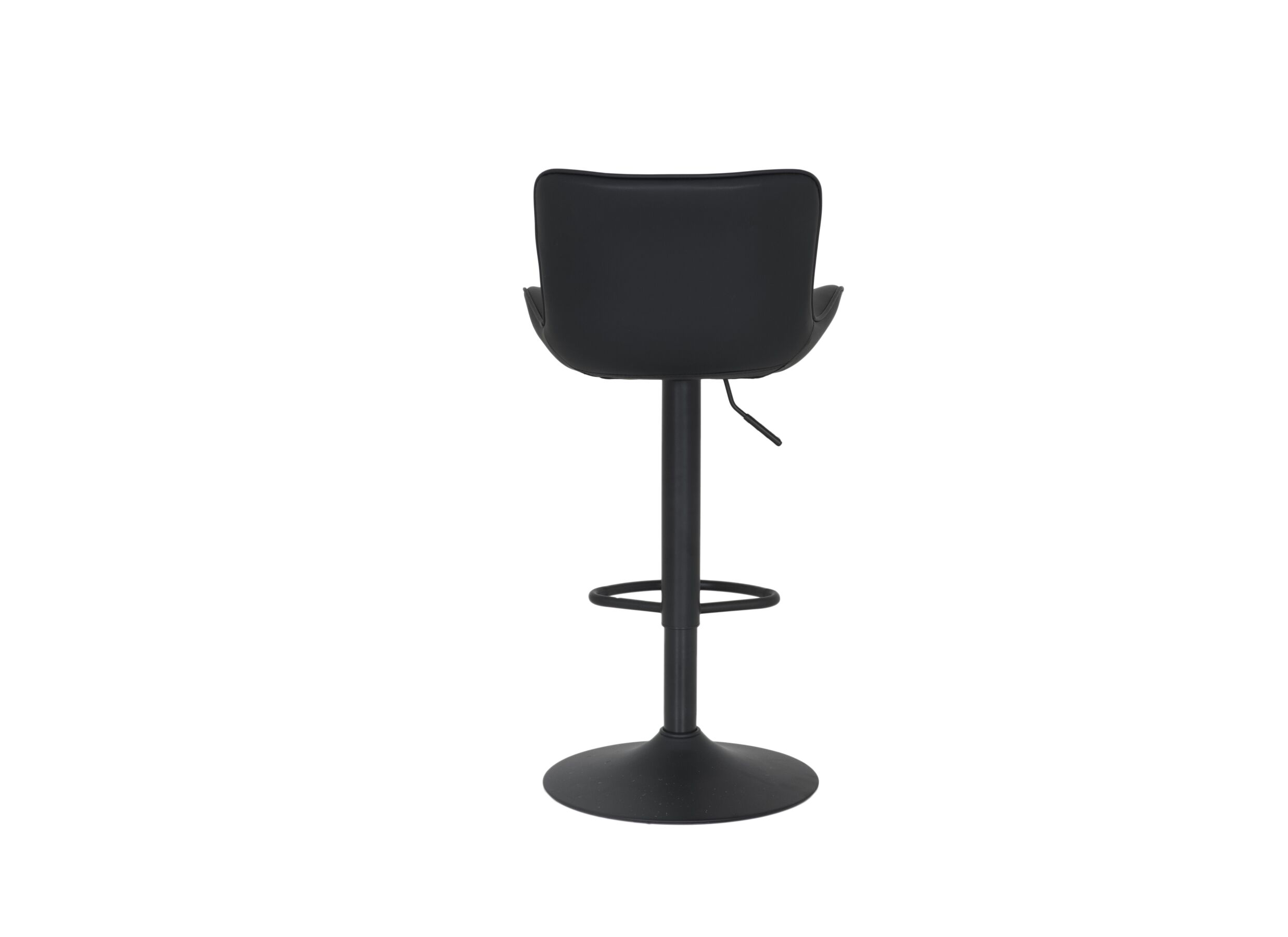 Chaise de bar Gigolo HA58-83cm - similicuir - noir