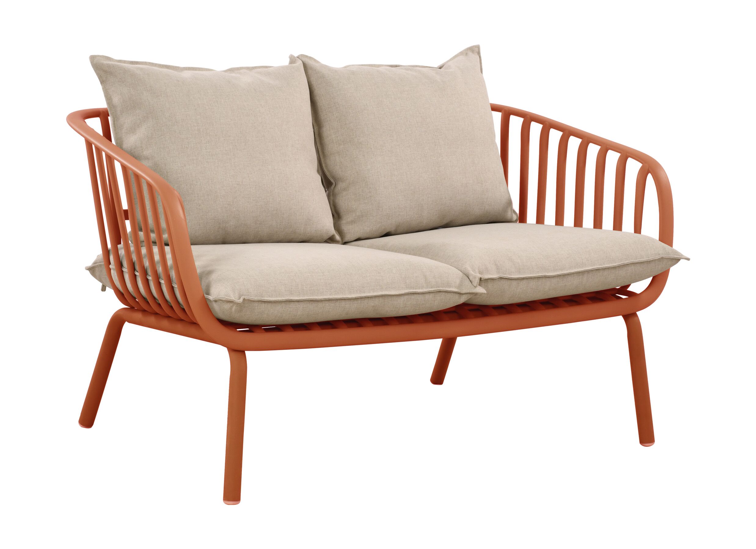 Aperçu - Salon lounge Copacabana métal - orange