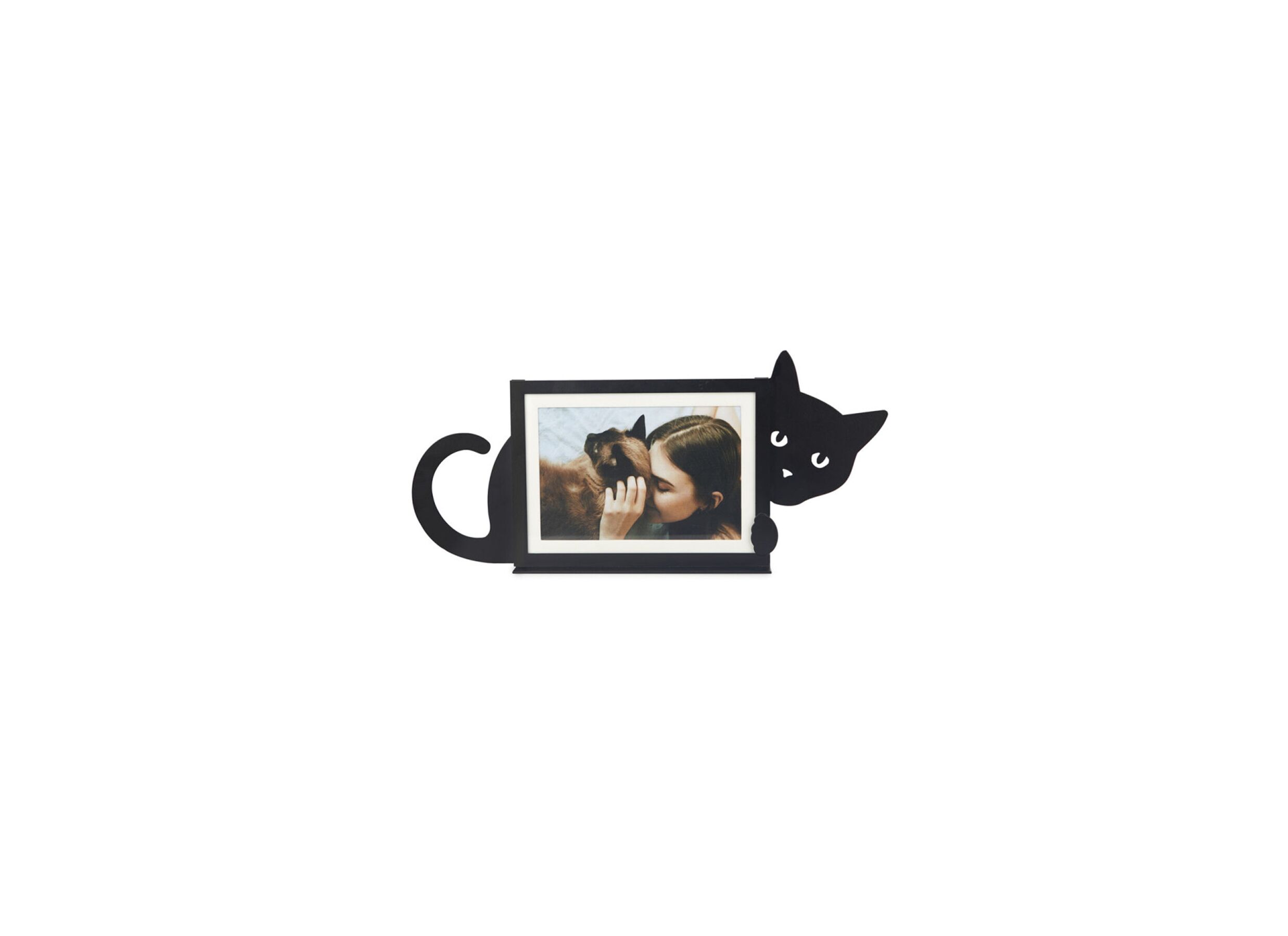 Cadre photo Chat caché 15x10cm - Cadre photo Chat caché 15x10cm - métal - noir