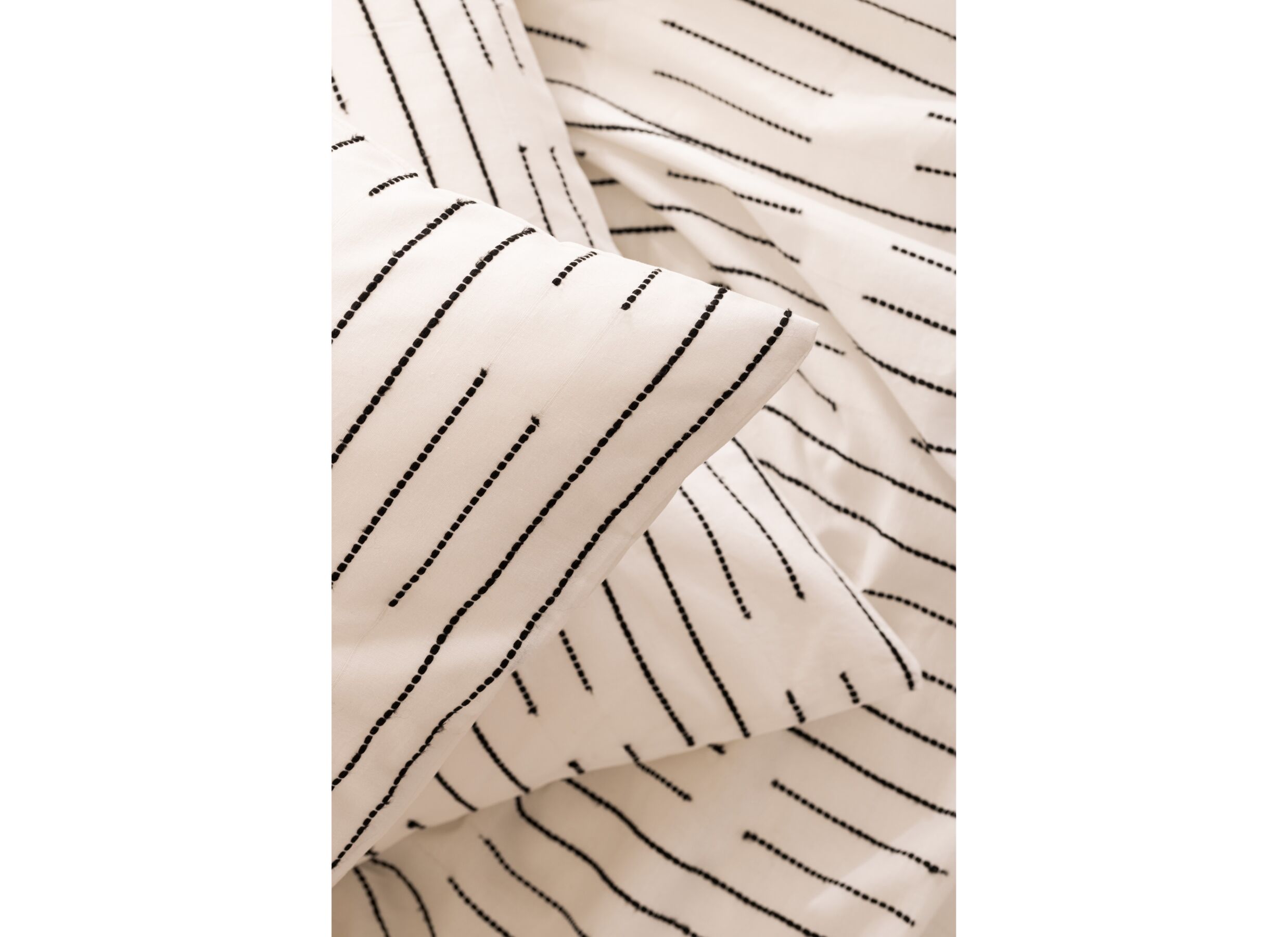 Sfeerfoto - Dekbedovertrek Kain 240x220cm - katoen - wit & zwart