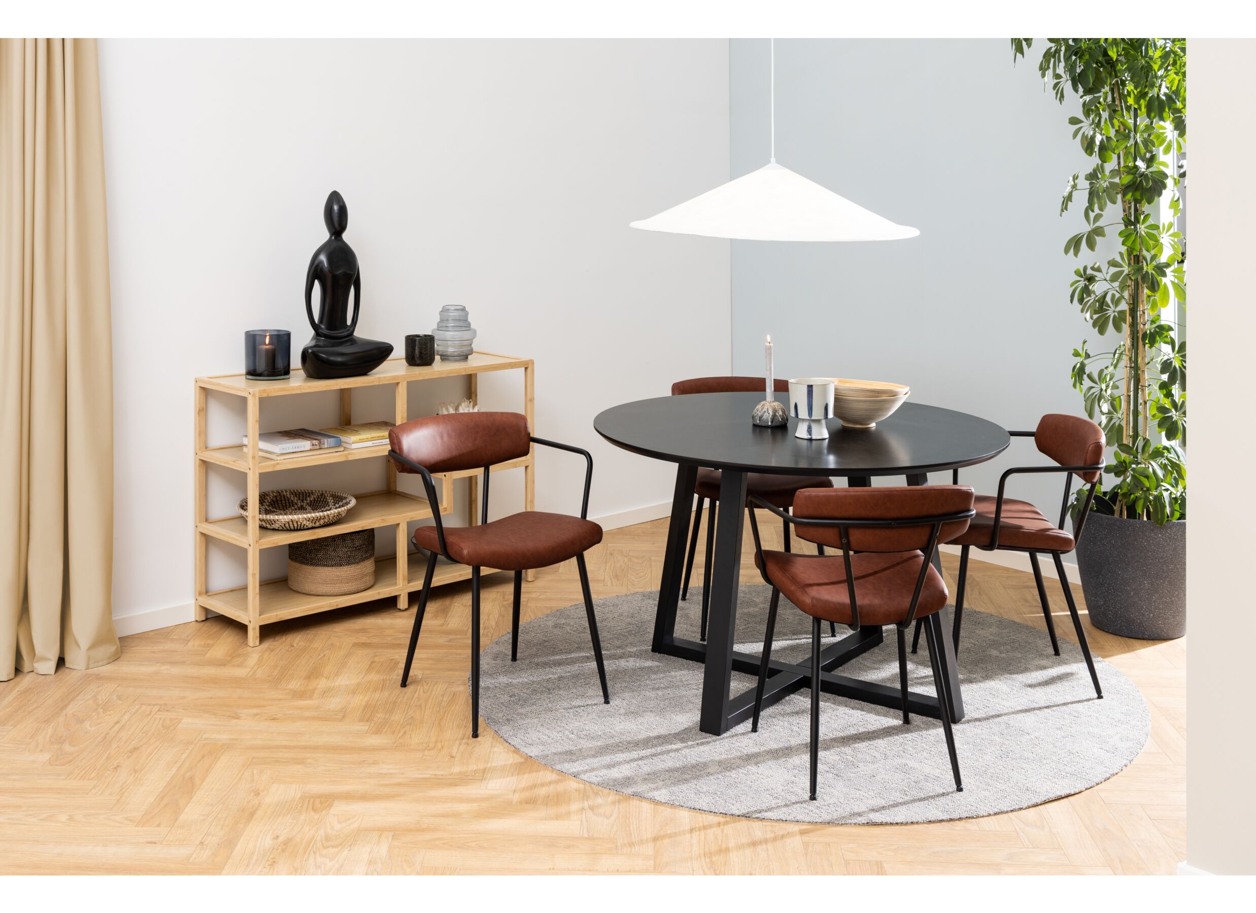 Foto ambiance - Table ronde Ø120cm - décor - noir