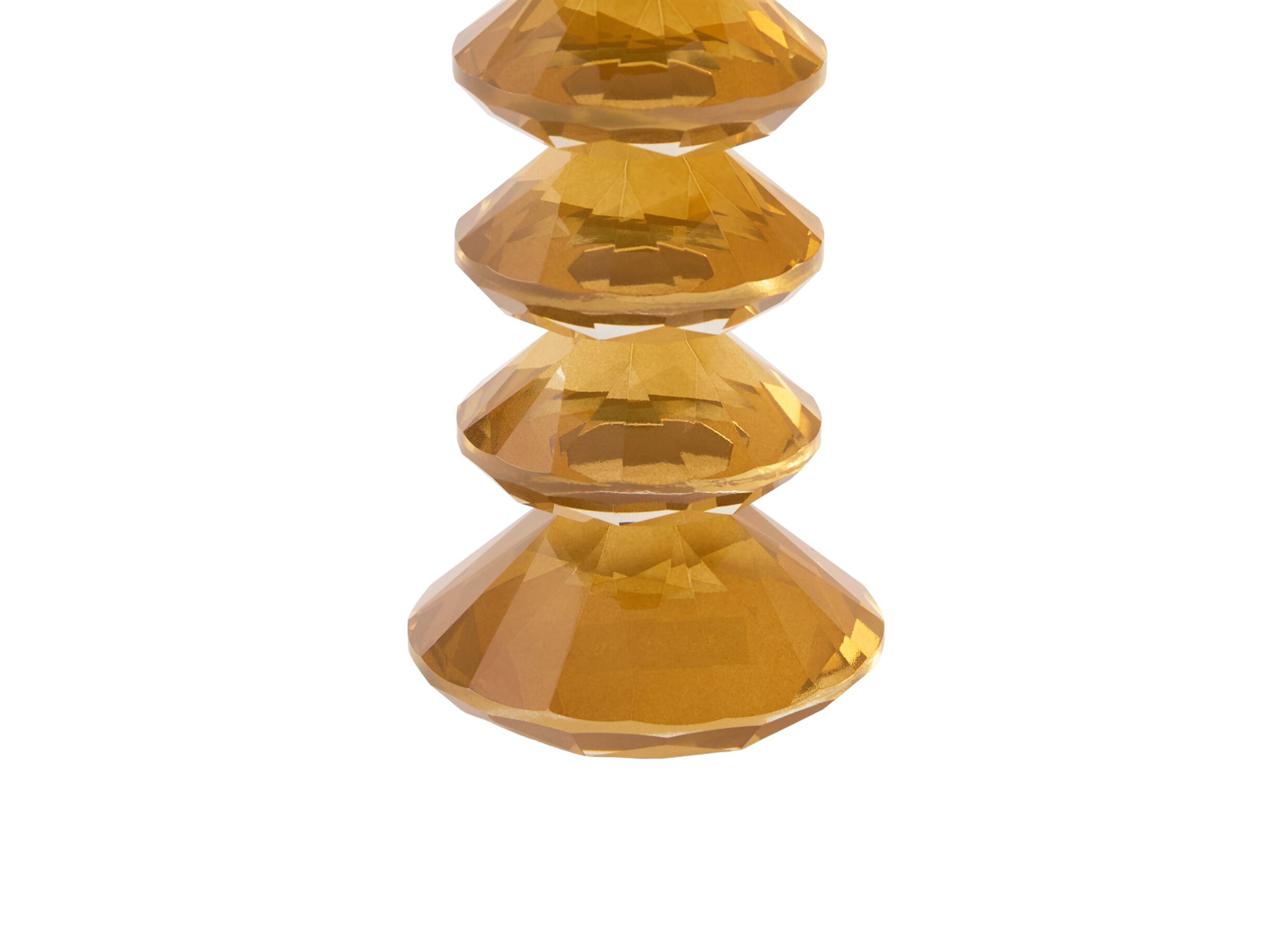 Detail - Porte-bougie Rovelo H17cm - verre - marron foncé