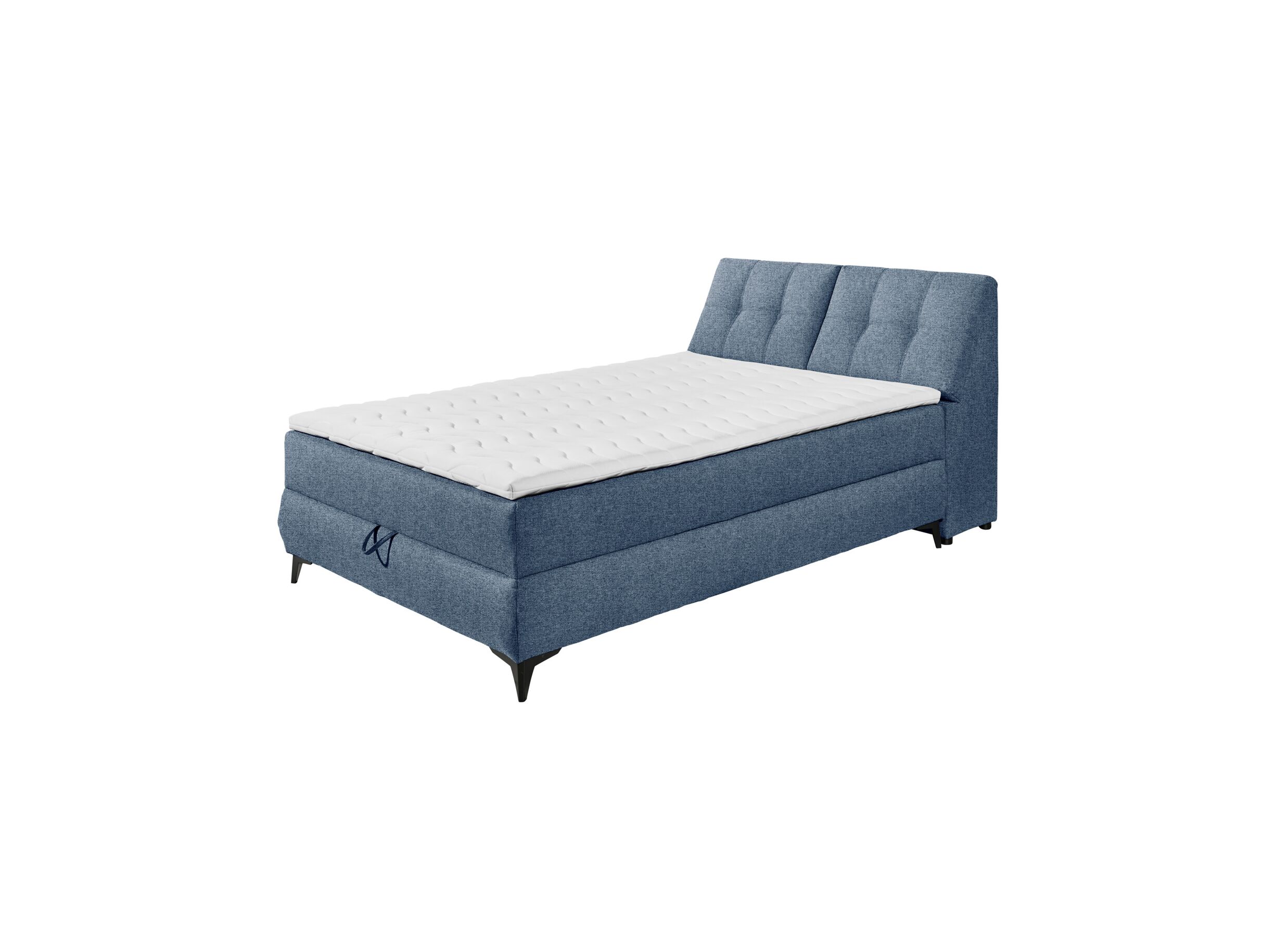 Bedbox Atlantis 140x200cm met opbergruimte stof blauw