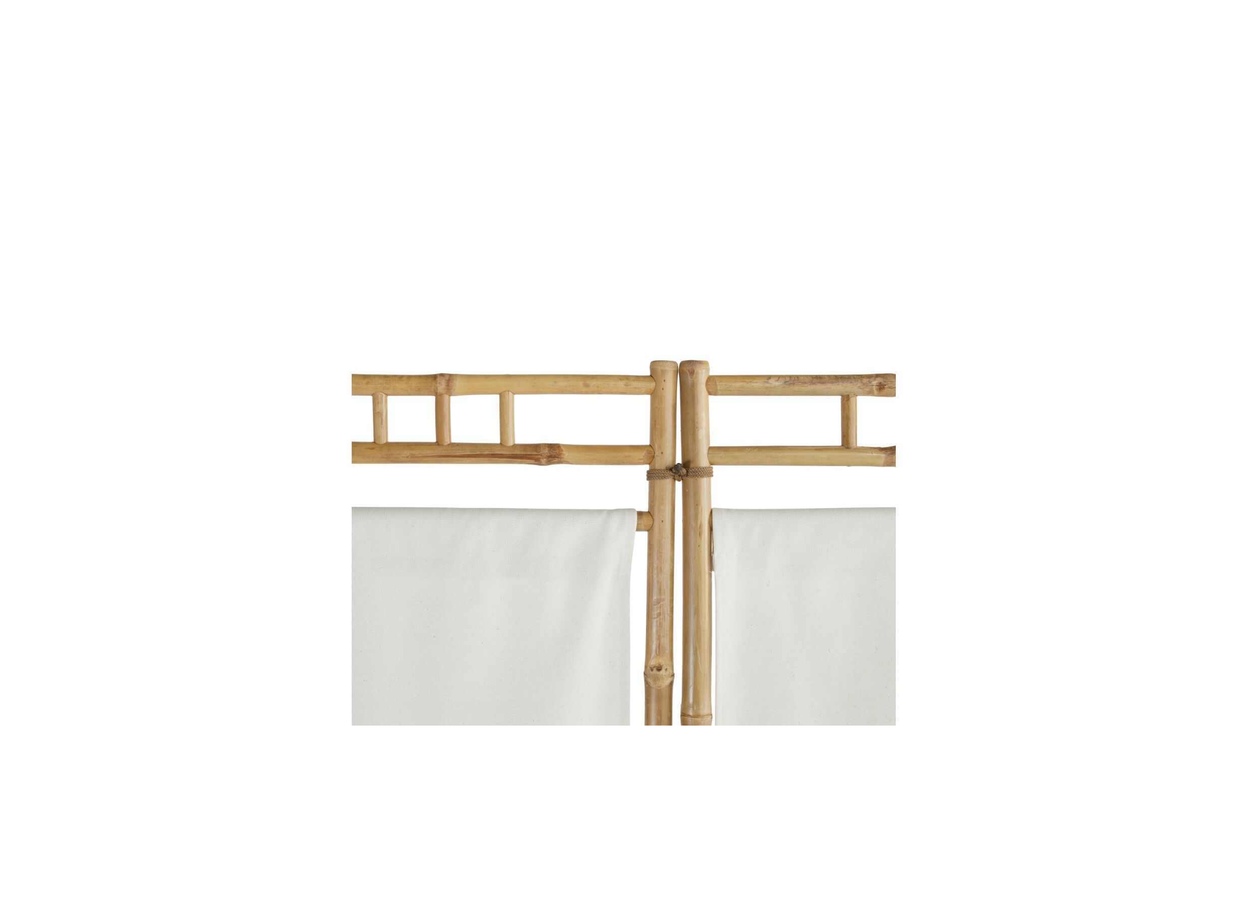 Detail - Paravent Kael 135,5cm - bambou/tissu - naturel/beige