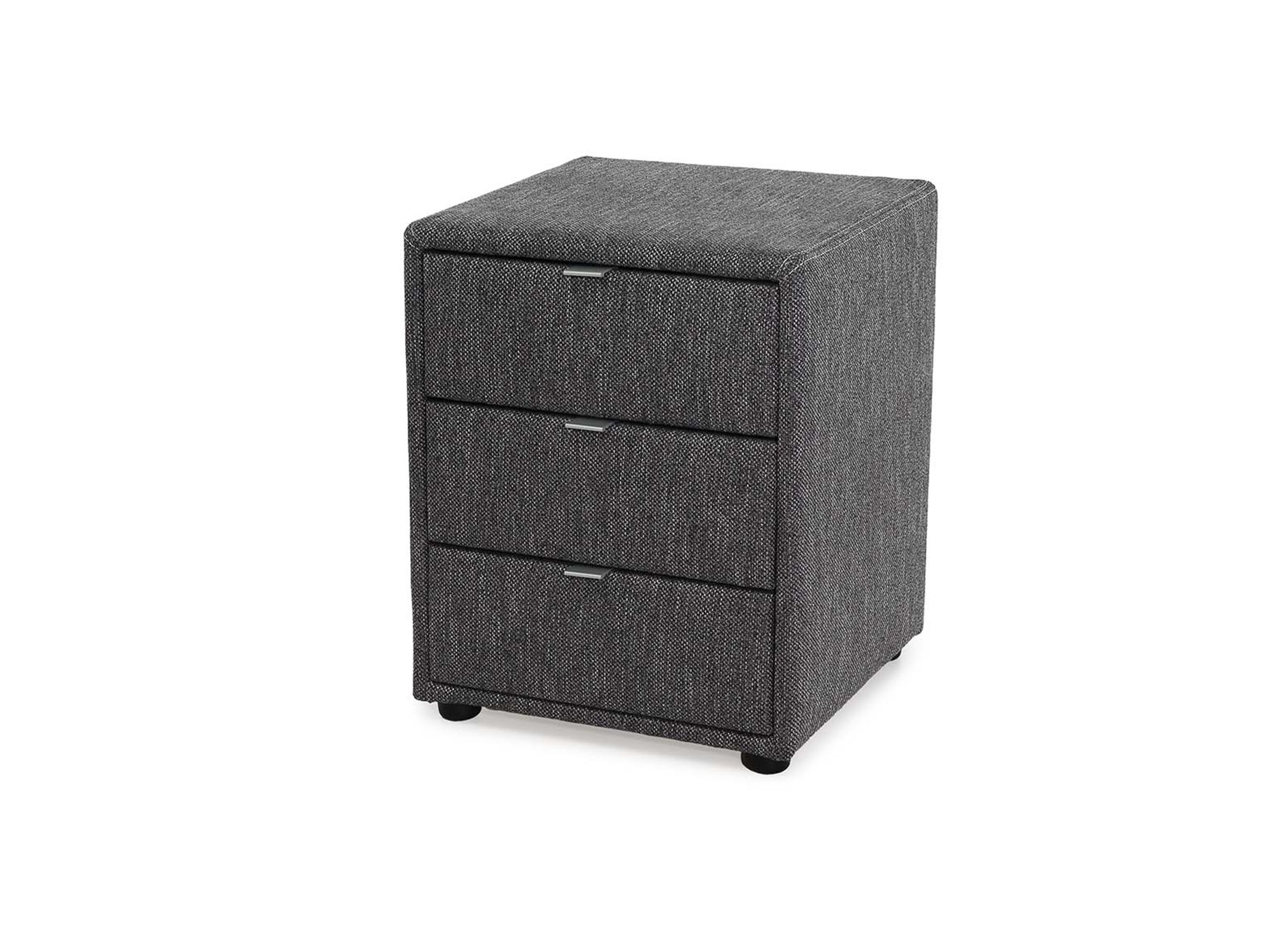 Nachtkastje Lore 42 - Table de chevet Lore 42,5x45x53cm - similicuir - gris foncé